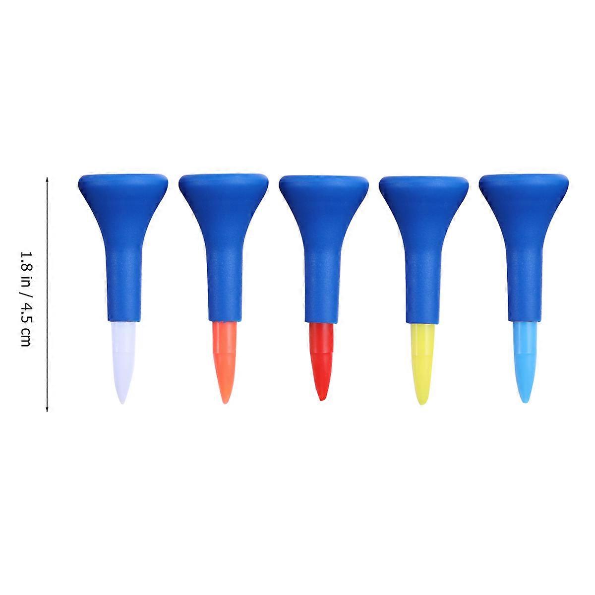 Golf Accessories Professional Tee Indoor Practice Plastic Dark Blue Training Aid 5Pcs