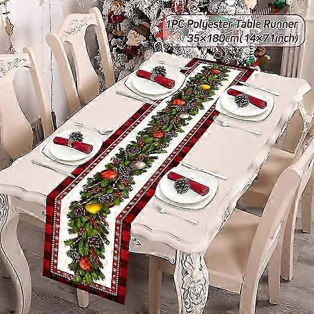 Christmas Table Runner Merry Christmas Decoration for Home Xmas Party Decor 2025 Navidad Notal Noel Ornament Happy New Year 2025