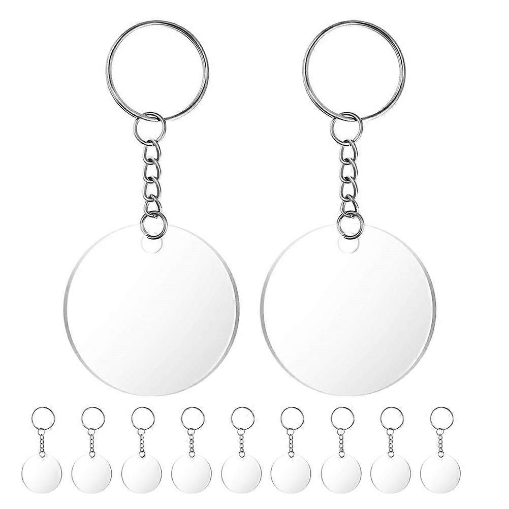 Acrylic Keychain Blanks for Handmade Projects 5Sets Clear Blank Keychain