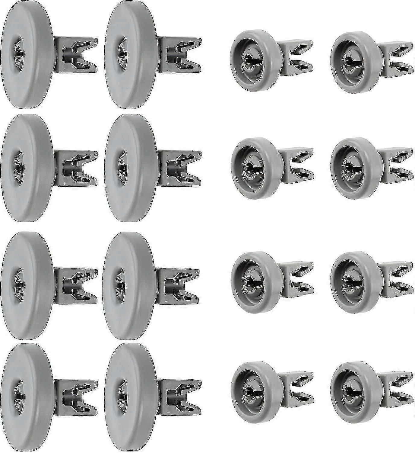 Spares2go koritelineen pyörät Ikea Dw60 Rdw60 astianpesukoneeseen (8 ylempää pyörää + 8 alempaa pyörää)