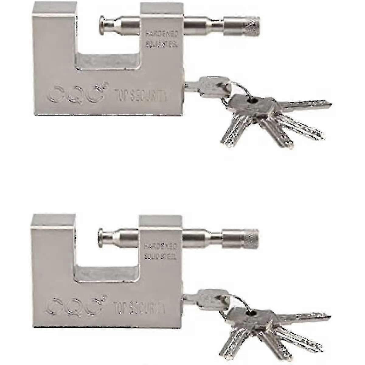 Allright 2pcs 104mm Padlock Heavy Duty Container Padlock High Security Door Lock With 10 Keys Solid