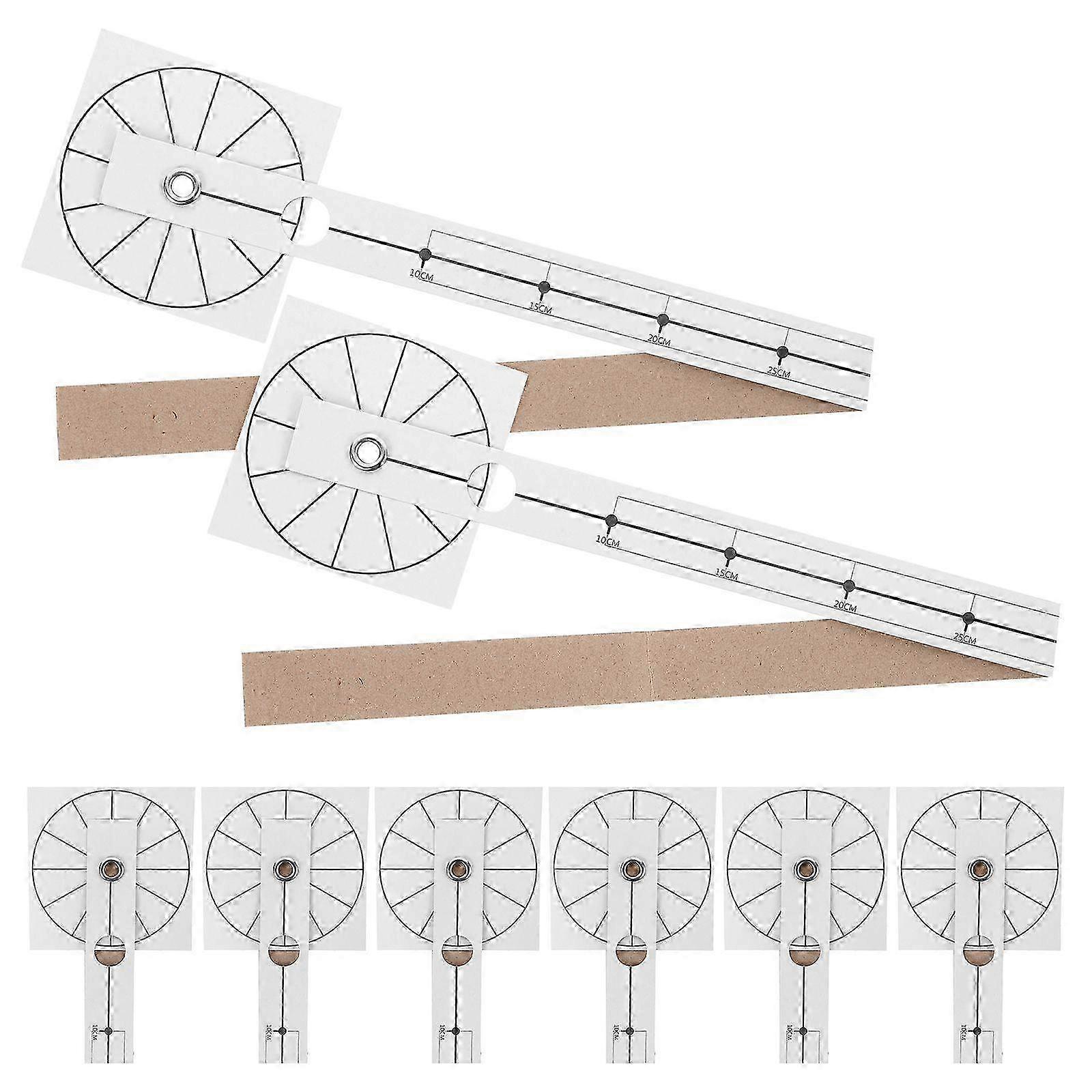 8pcs Assembly Wall Clock Ruler Graduated Paper DIY Wall Clock Ruler DIY Clock Accessories Hanging Clock Pointer Assembly Scale
