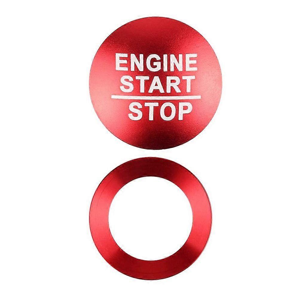 Car Engine Stop Button Cover Trim for Grand 2014-2021 Accessories Ignition Button Decal Sticker,Red