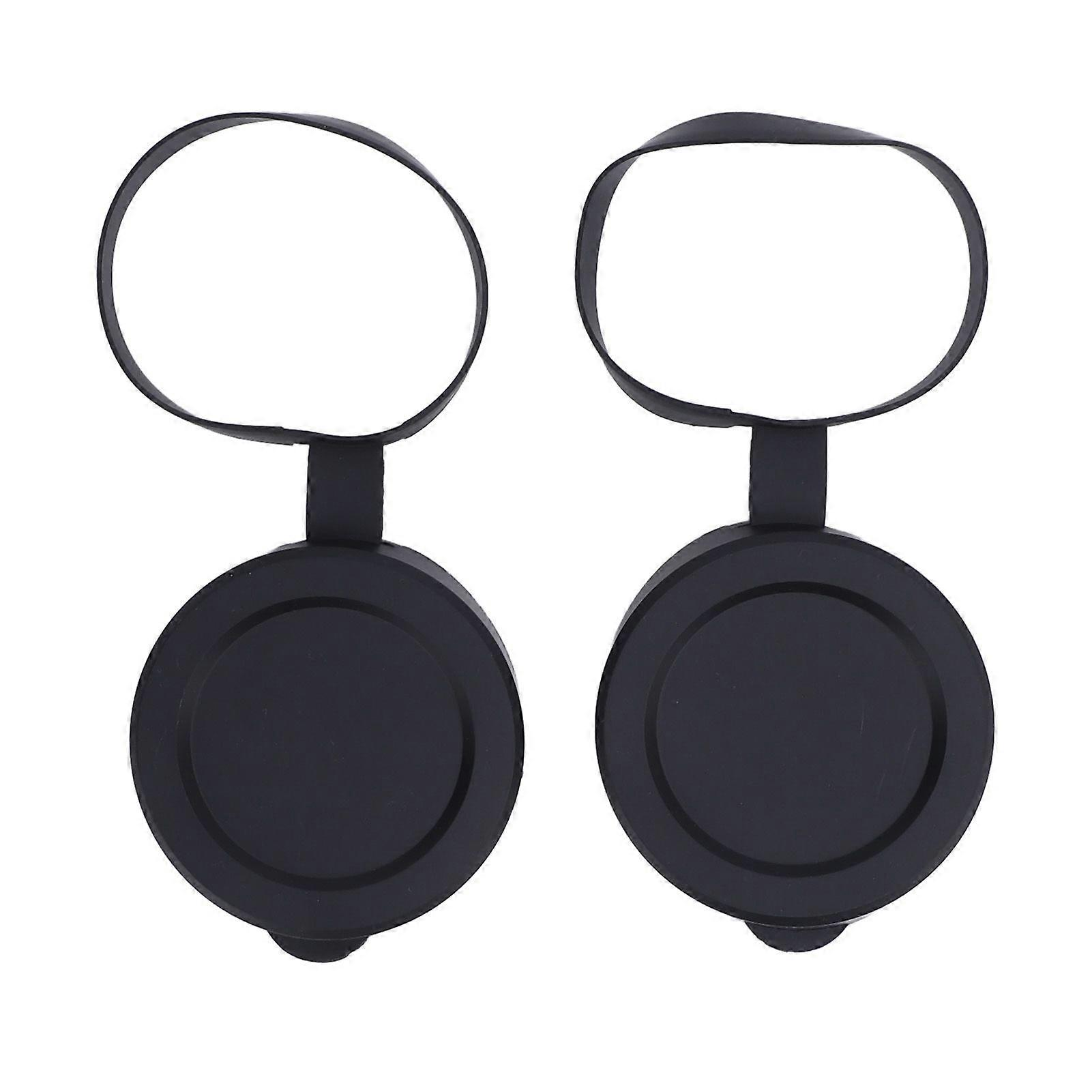 2Pcs Objective Lens Caps Rubber Protective Snug Fit Telescope Lens Cover for ID 61 to 64mm Monocular Binocular