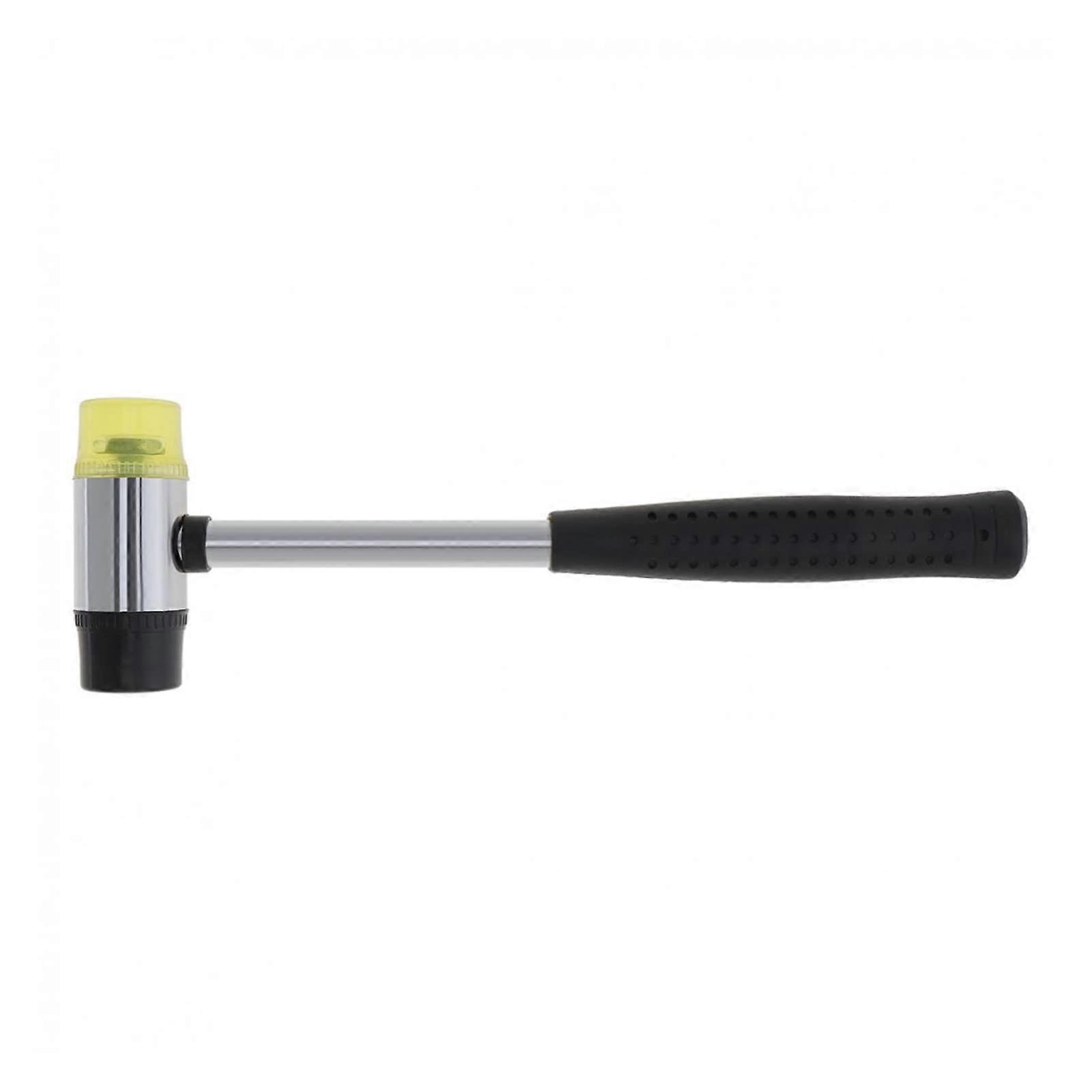 40mm Rubber Hammer DoubleFaced Round Head Nylon Handle NonSlip Grip Glazing Window DIY Hand Tool