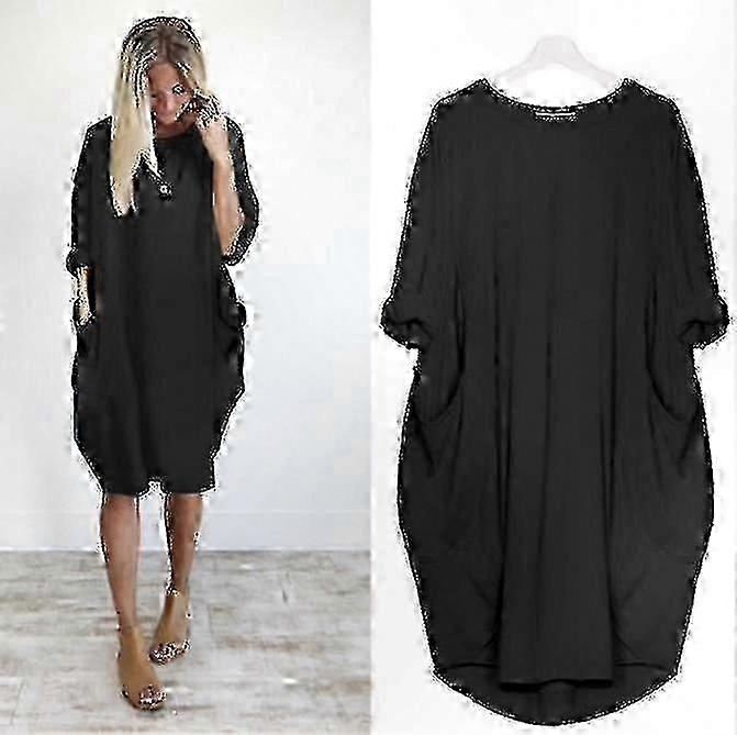 Women's Casual Long Sleeve Tunic with Side Pockets and Comfortable Relaxed Fit