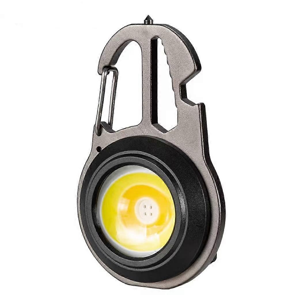 Small LED Flashlight 500 Lumens Torch Rechargeable 4 Modes Magnetic Work Light Folding Bracket Bottle Opener For Camping