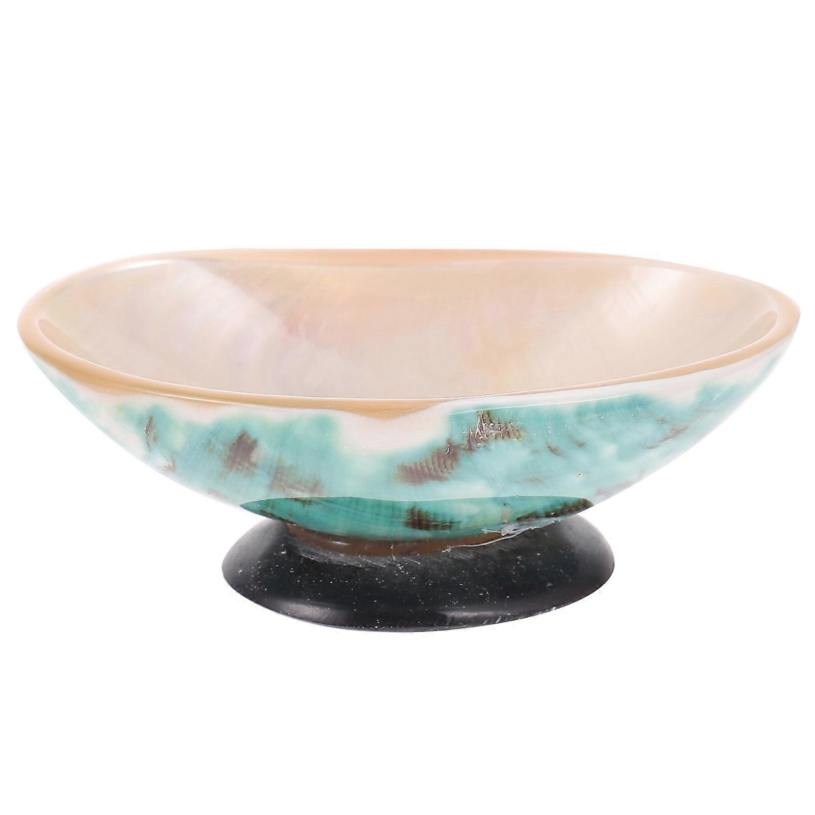 Soy Sauce Dipping Dish Creative Shell Shape Storage Plate for Storing Desserts Beige Shell Material 1Pack
