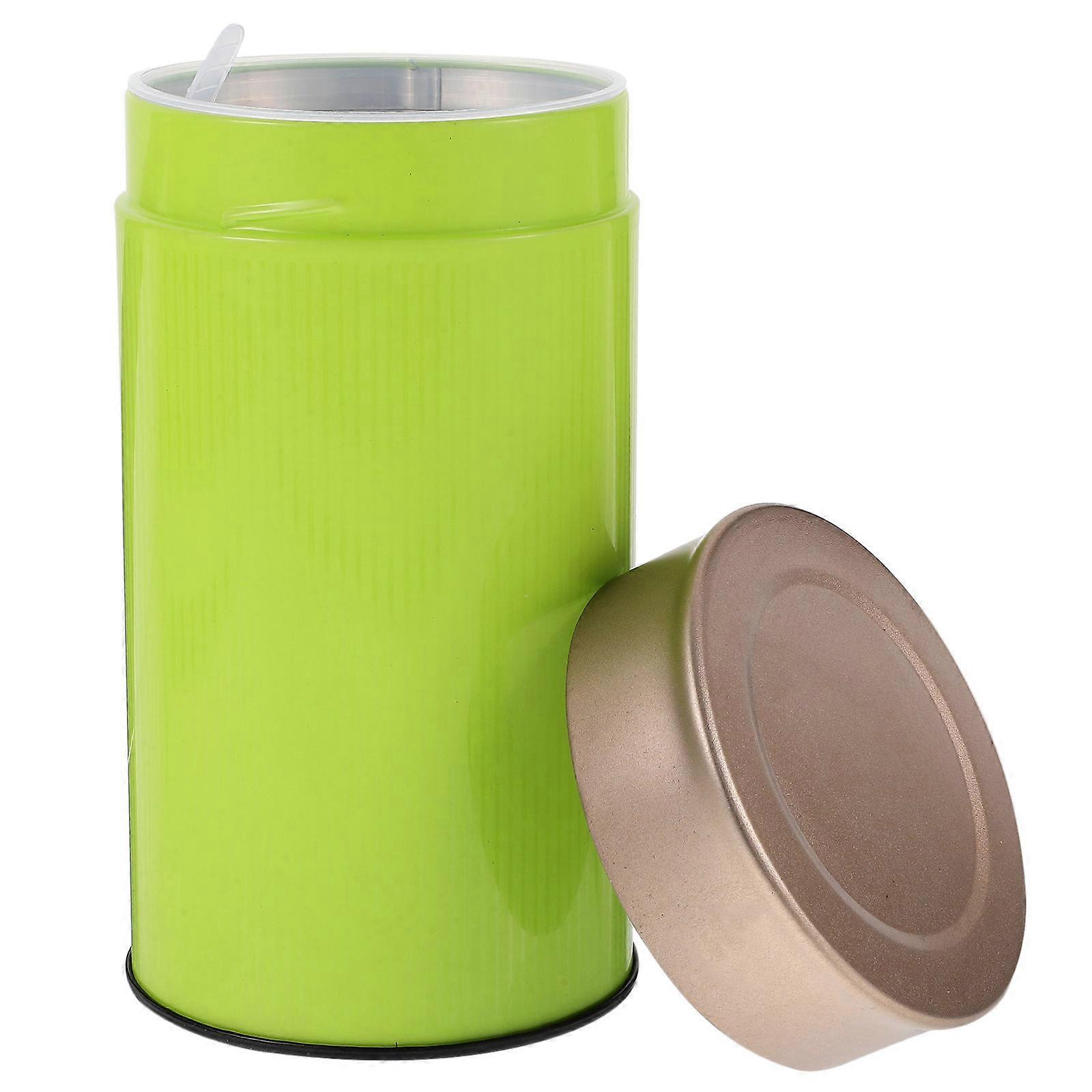 Metalowy pojemnik na herbatę w puszkach, do domowego przechowywania żywności w dużych ilościach, zielona blacha, 1 szt.