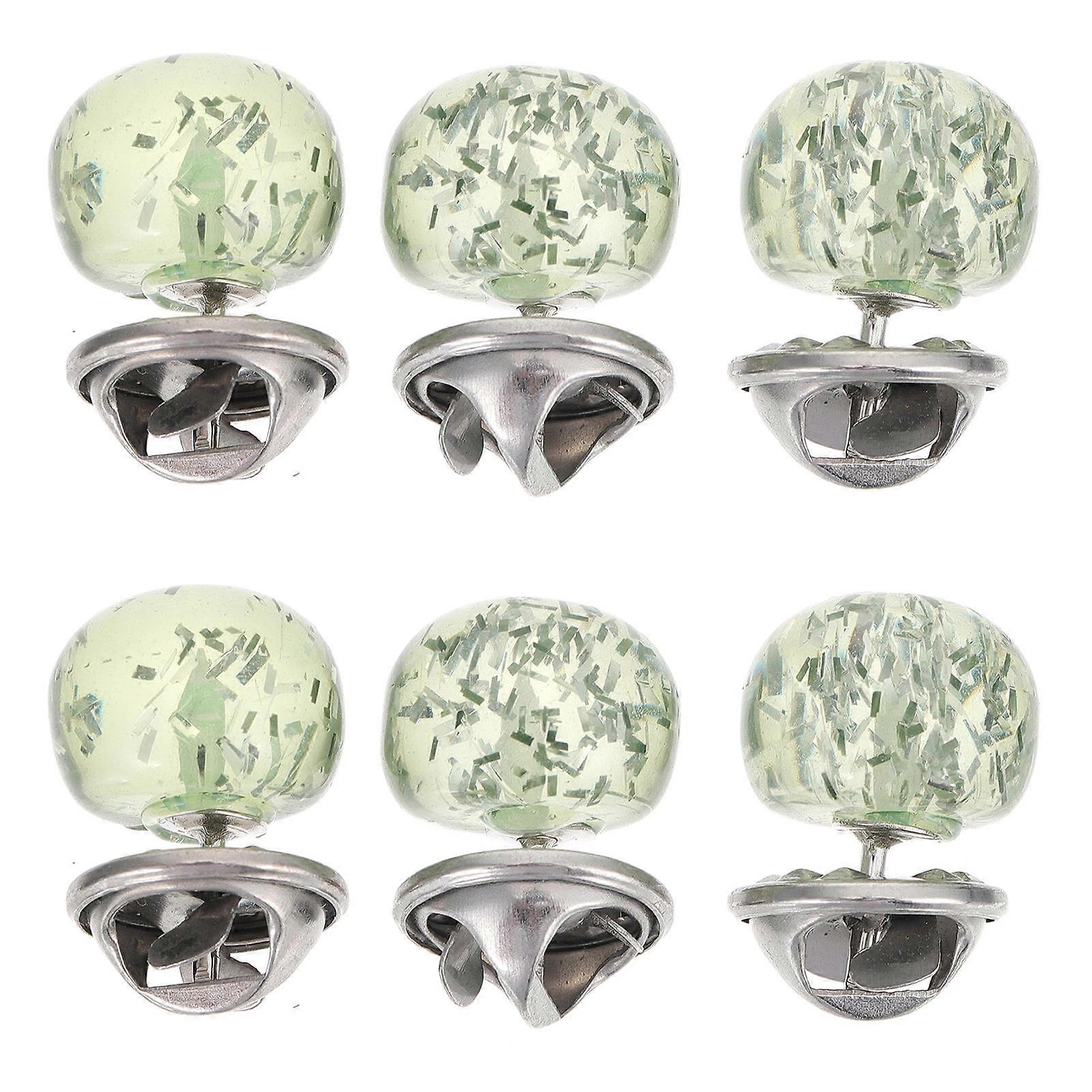 Boutons pour vêtements, cols, corsages, usage décoratif, boucles de sécurité, style simple, acier inoxydable, 6 pièces