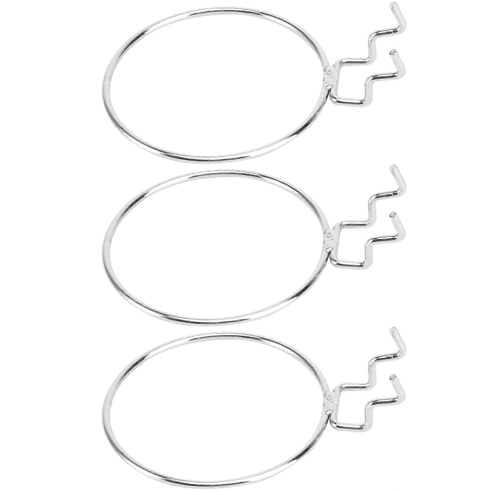 Merchandise Hooks Mug Hooks Stainless Steel Simple Style Home Use 4.3×3.4×0.2in 3Pcs