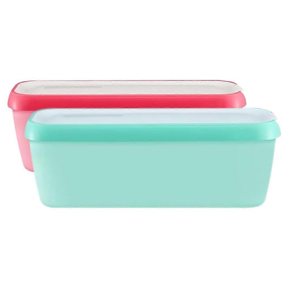 Reusable Ice Cream Box 8Pcs Assorted Color Food Storage Container For Refrigerator Organization Keeping Fresh And Leakproof