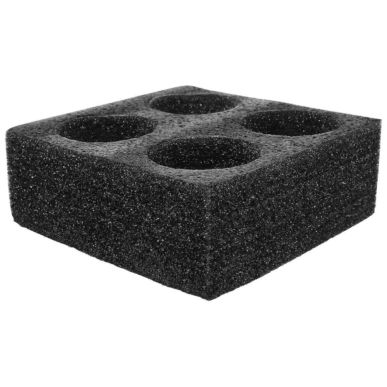Convenient Cup Holder Foam Tray for Storage 4Pcs Black Beverage Organizer