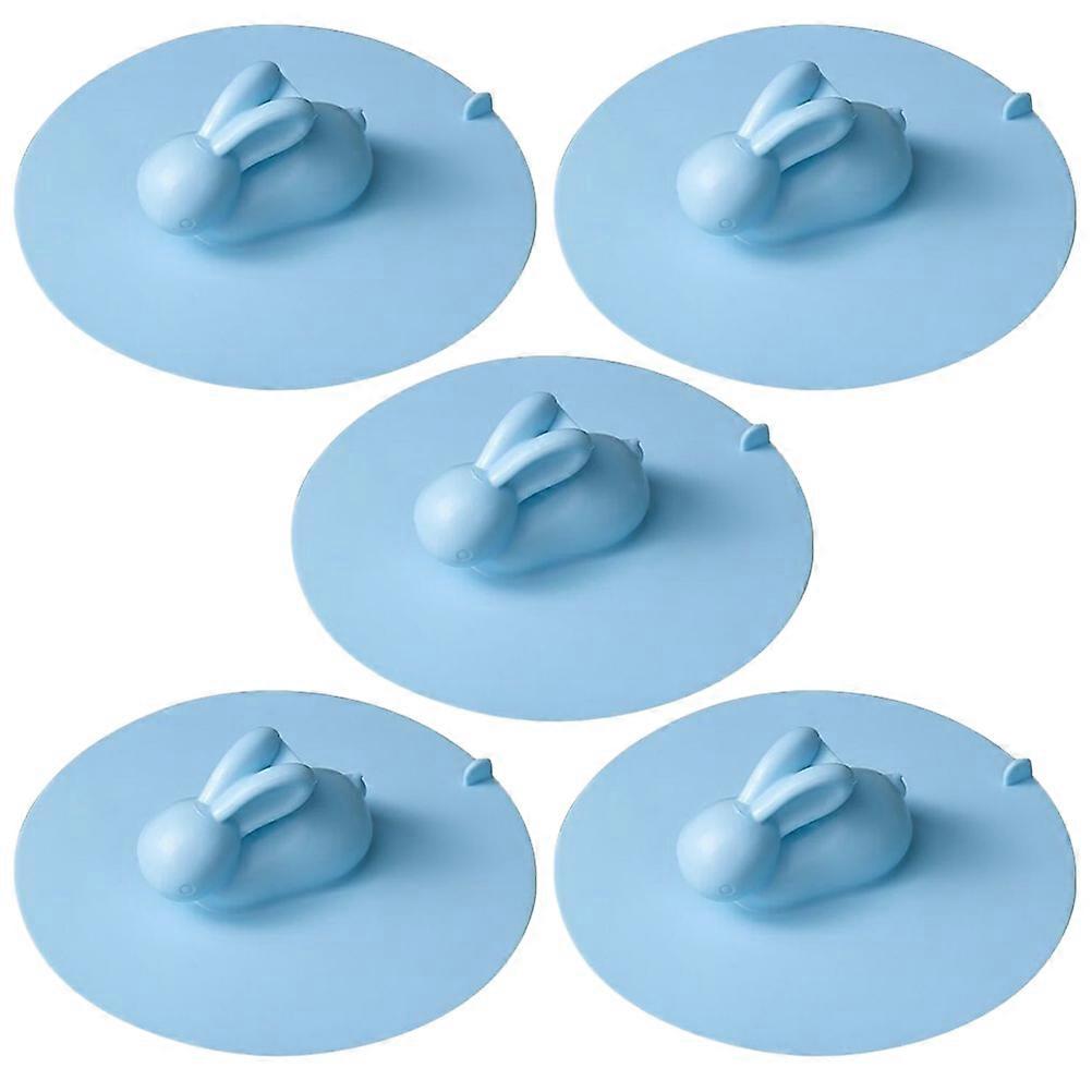 Rabbit Shape Silicone Sink Plug Strainer for Insect Prevention in Kitchen and Bathroom with Strong Adsorption Technology, 10 Pcs