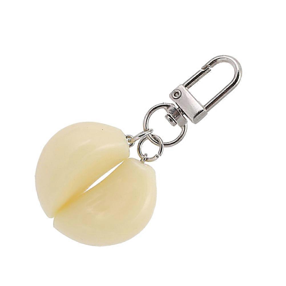 Funny Garlic Keychain for Bag Pendant Creative Key Ring 4Pcs