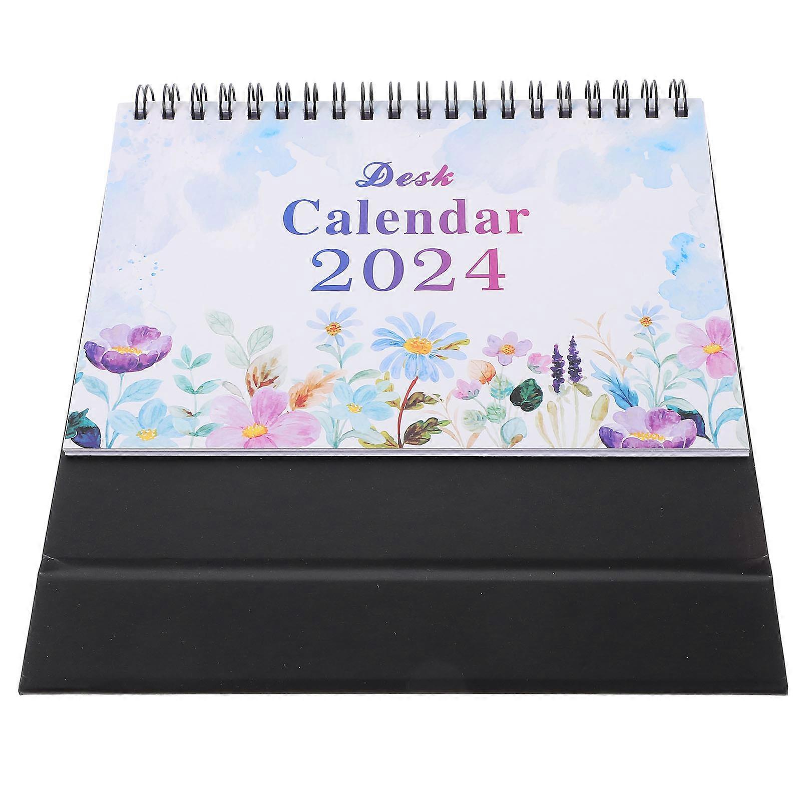 Monthly Standing Calendar 2024 For Office Workers And Students 17.5X16CM Rectangular Writing 4Pcs
