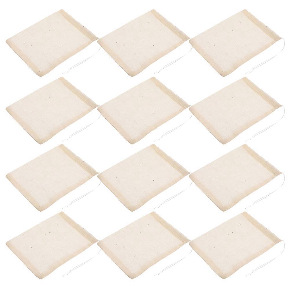 Cotton Drawstring Filter Bags for Straining 50Pcs White Soup and Tea Storage