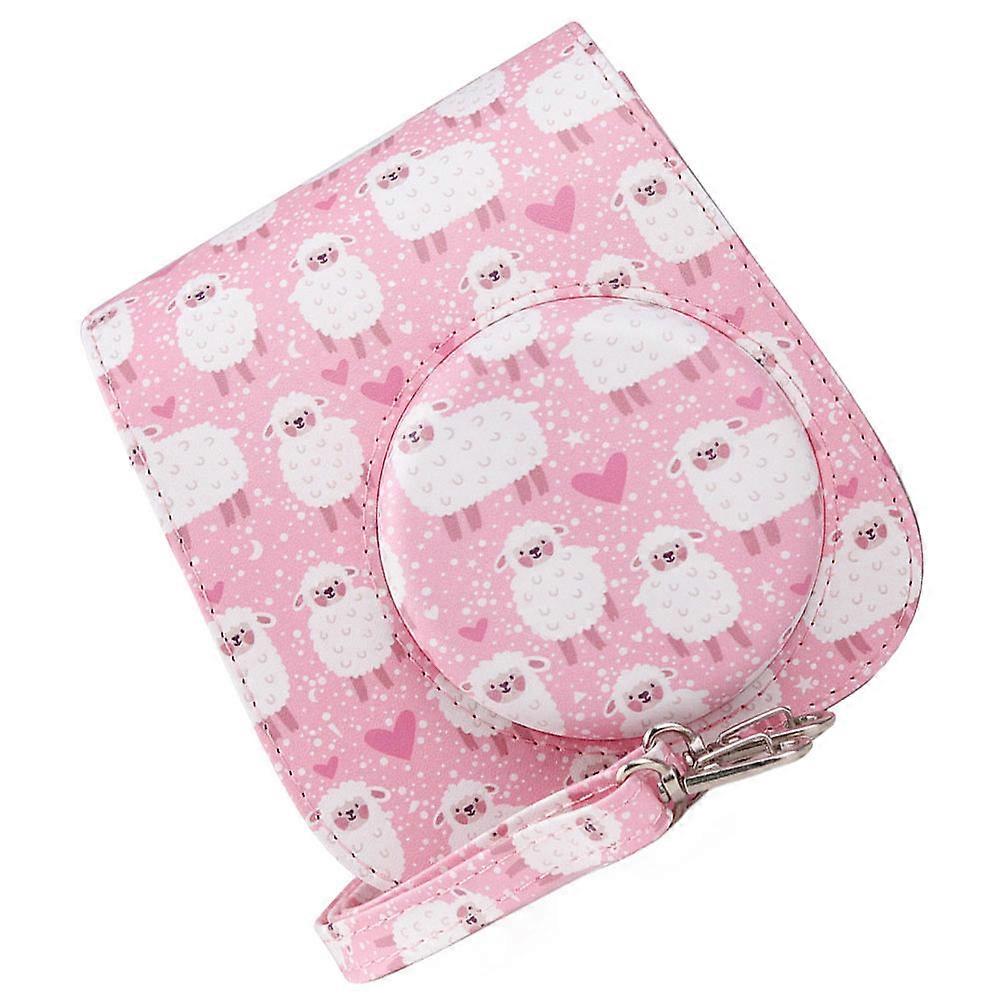 Universal Camera Case Rectangular Shape Protective Shoulder Camera Bag for Women Travel 12.5X6.5X14CM Sheep Pattern 1Set