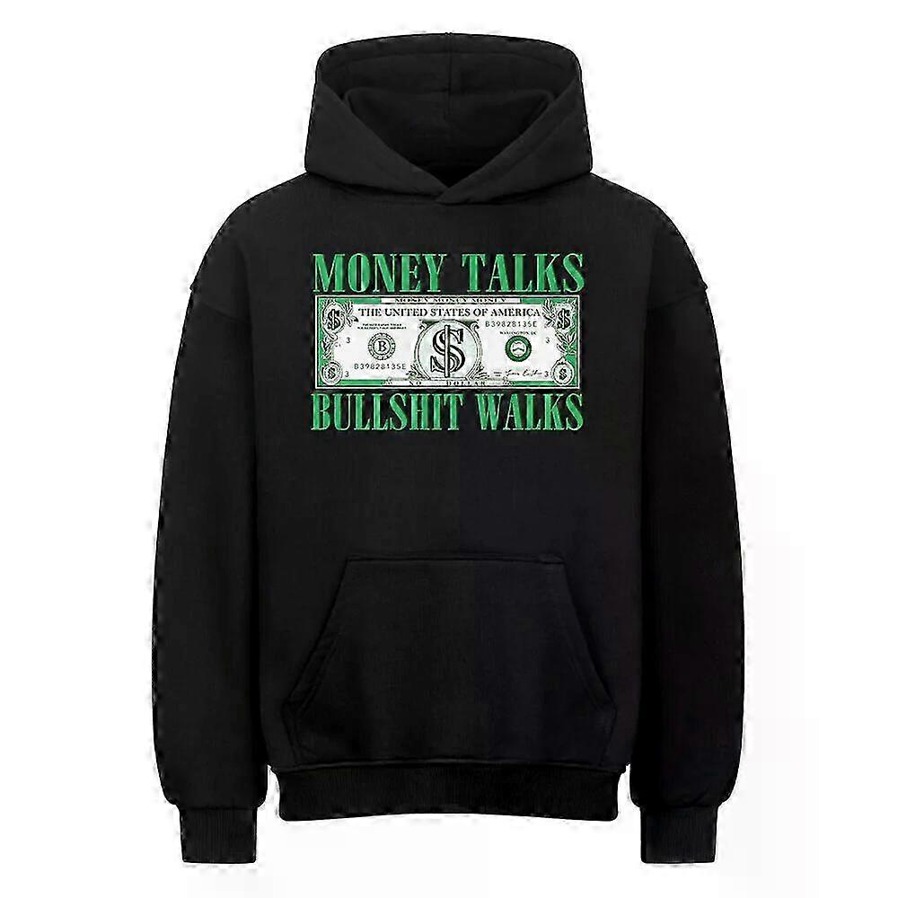 Money Talks ... Black Hoodie Pullover Rockinstone