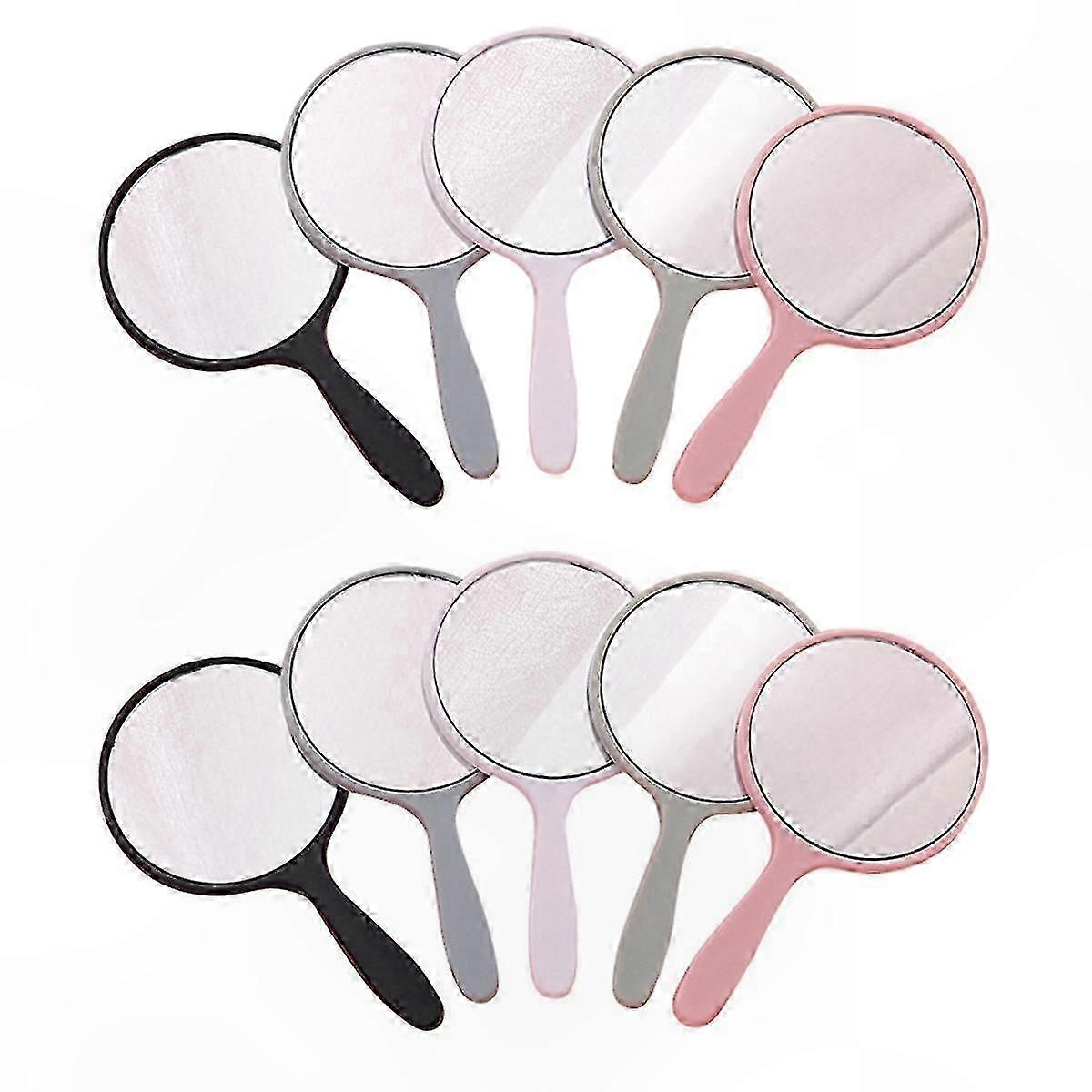 Compact Round Travel Mirror Set - 10 Pack Portable Small Makeup Mirrors for On-the-Go Use