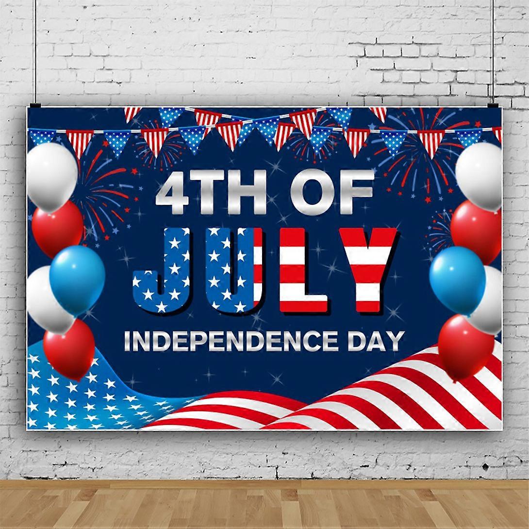 July 4th Independence Day Theme Background USA Flag Star Balloon Celebration Party Decoration Banner Photo Shoot Props Gifts