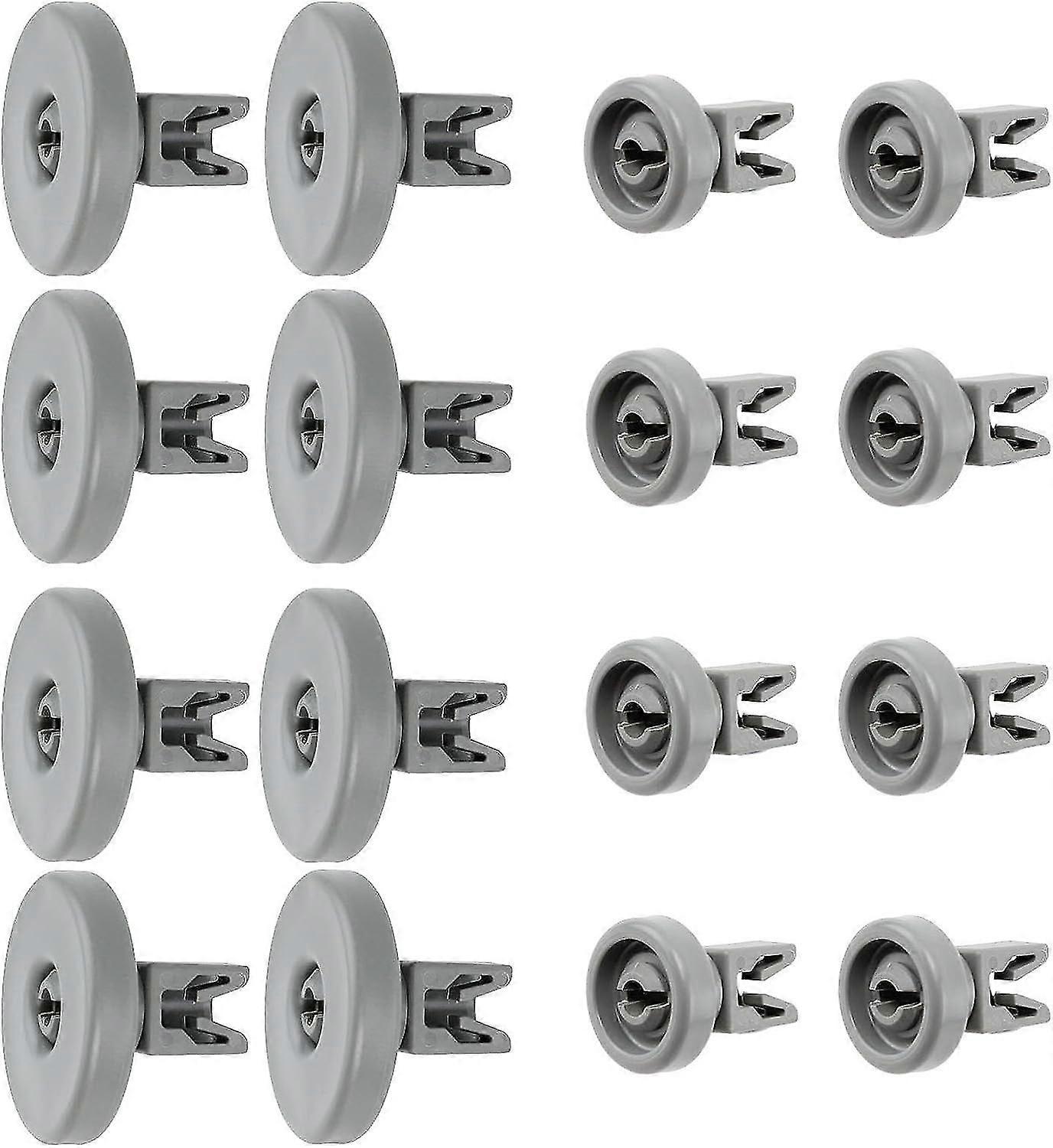 גלגלי מתלה סלסילות Spares2go למדיח כלים Ikea Dw60 Rdw60 (8 גלגלים עליונים + 8 גלגלים תחתונים)