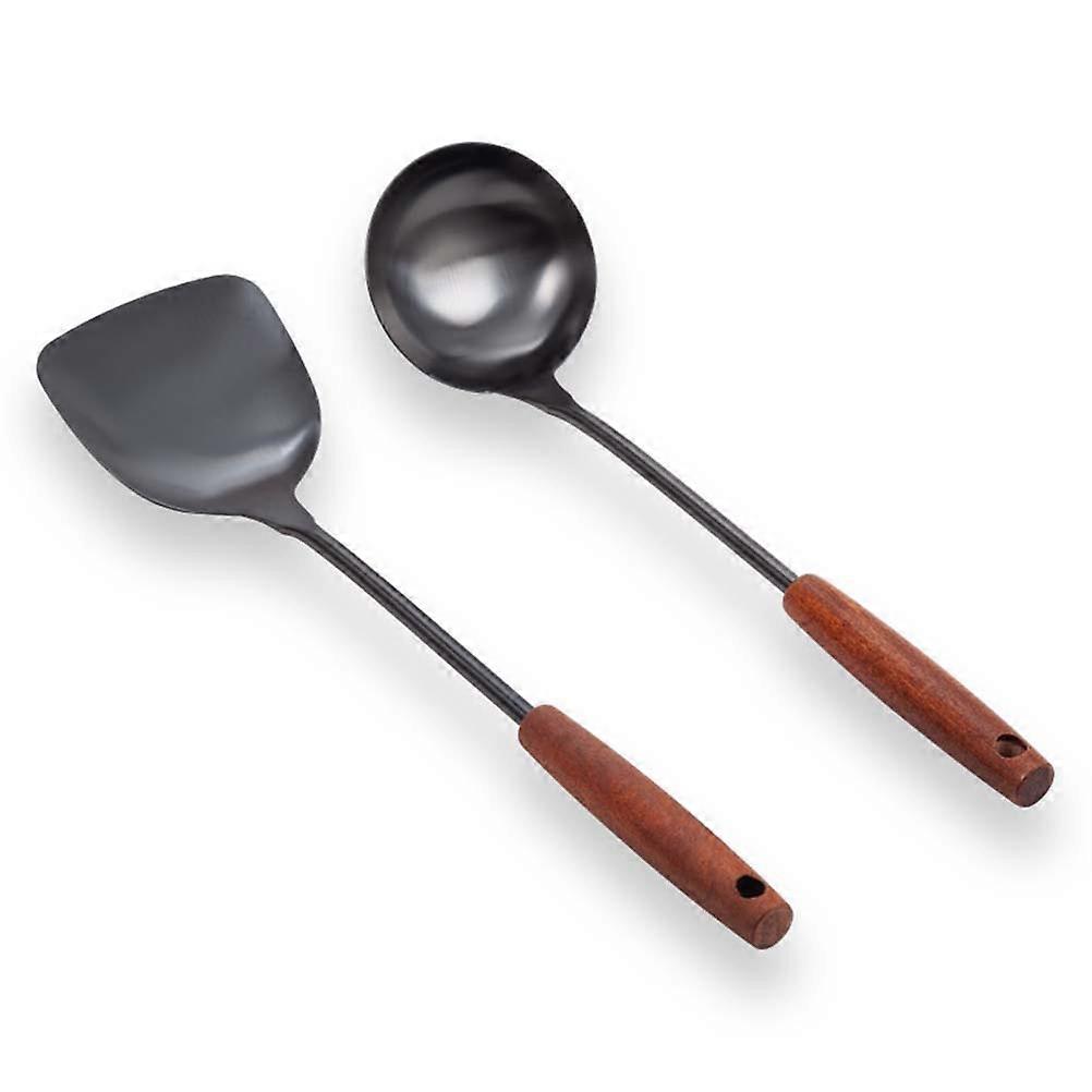 Household Cooking Tool Rectangular With Non-slip Brown Handle For Home Use 2Pcs