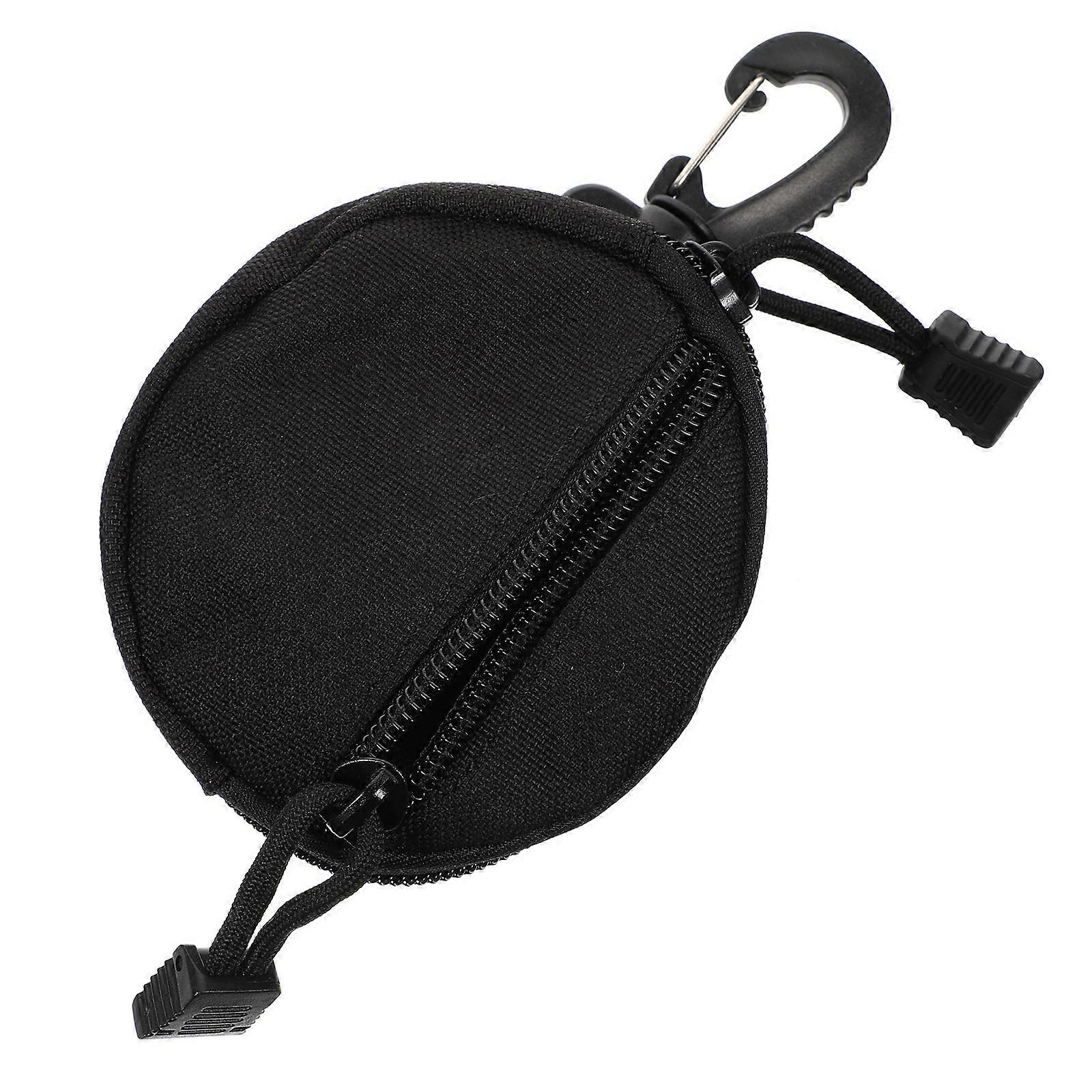 Utility Pouch Coin Purse for Storage 2Pcs Hanging Black Polyester Bag