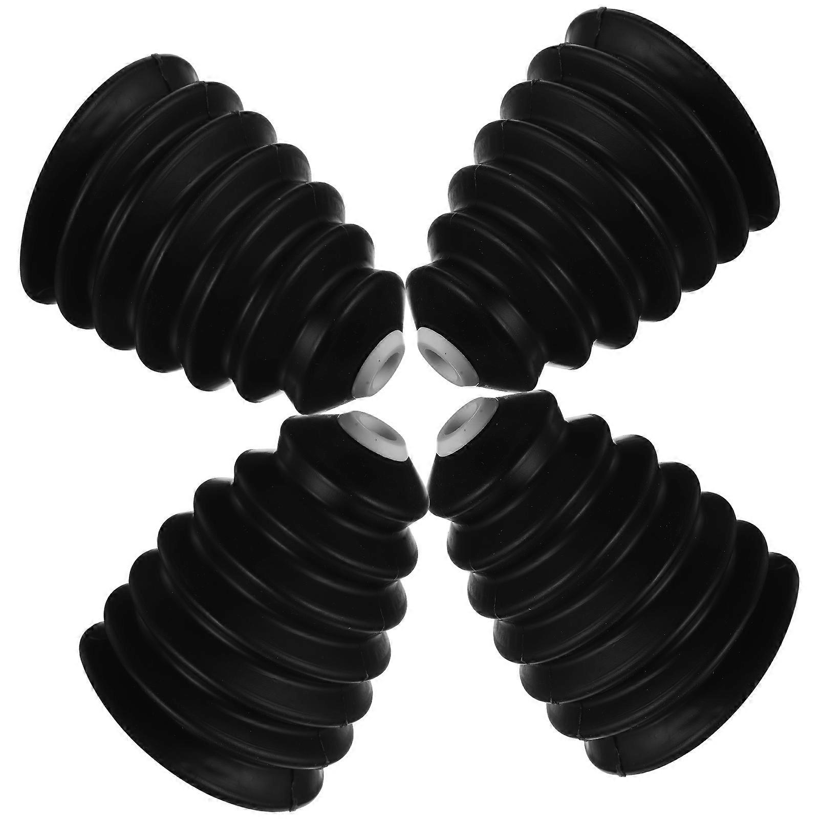 Black Silicone Drill Dust Collector Cover for Protective 4Pcs Set