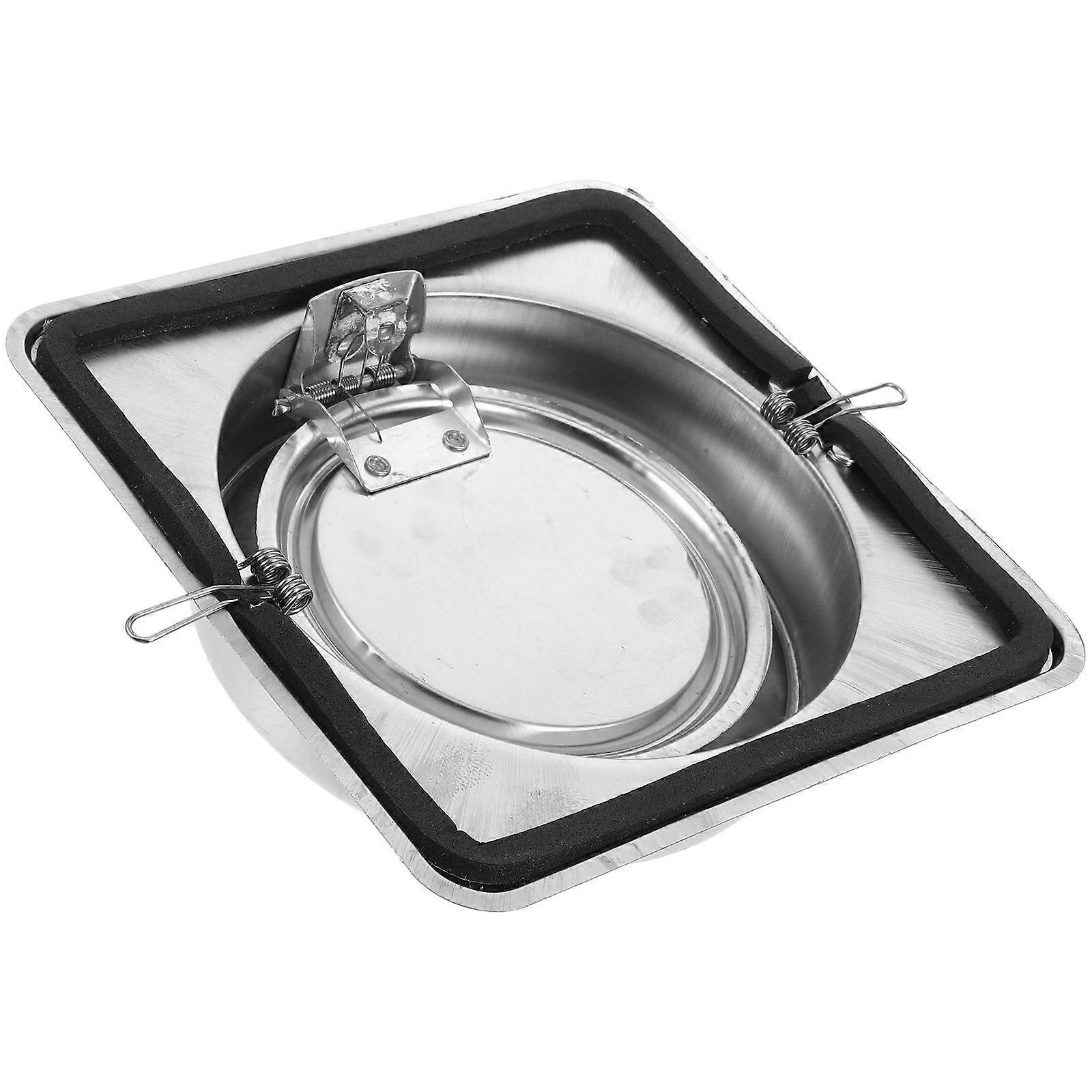 2Pcs Stainless Steel Wall Ventilation Covers Designed For Range Hood And Bathroom Use In Silver With Check Valve Design To Prevent Backflow