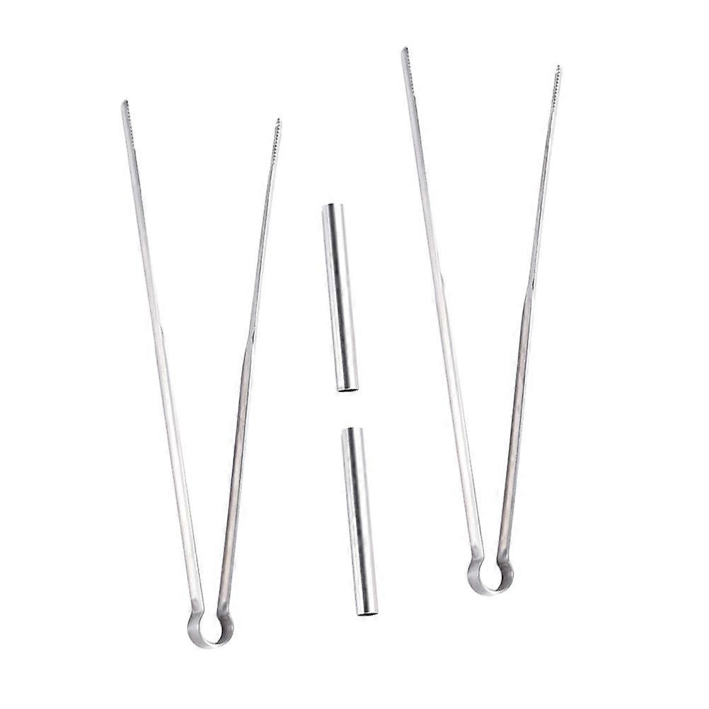 Chopstick Tong 2 Sets Household Item Smooth Surface Suitable for Kitchen Steak Cooking 21X1.20X1.20cm Easy to Clean