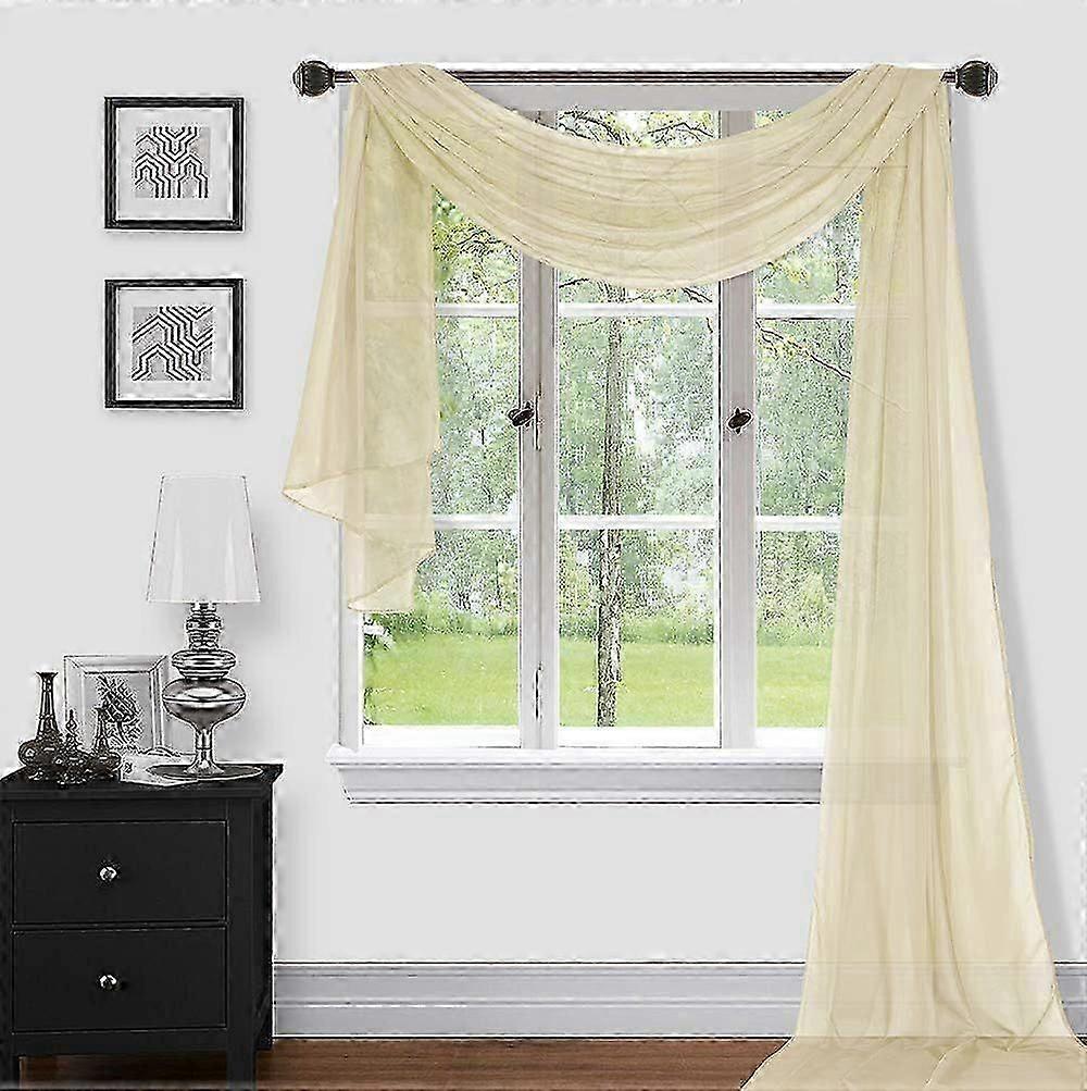 2025 Latest Model Window Scarf Valance Curtains - Extra Long Sheer Valances for Windows - Voile