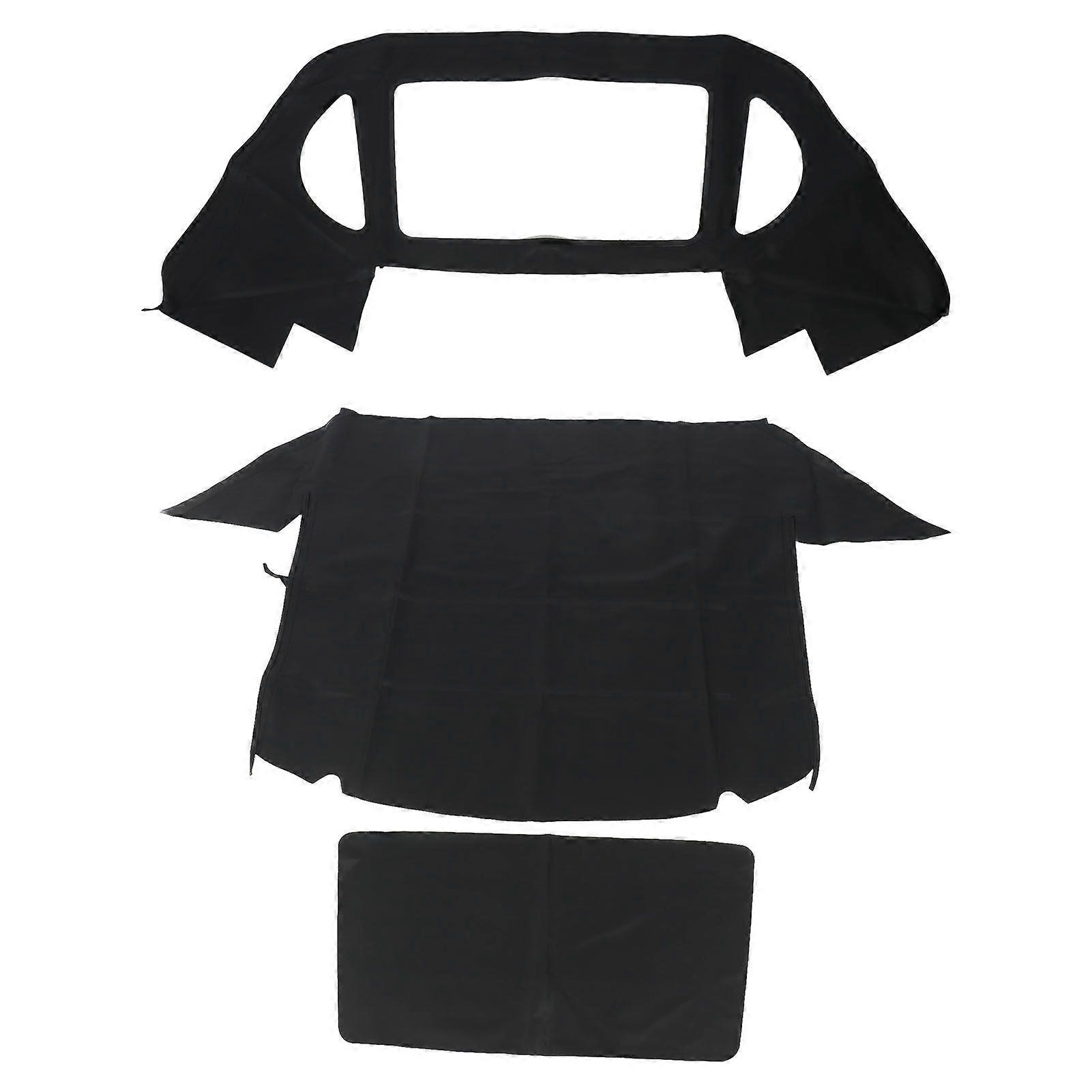 Black Convertible Soft Top Canvas Abrasion Resistant MB03 22 Replacement for Benz R129 SL Bodies 1990 to 2002
