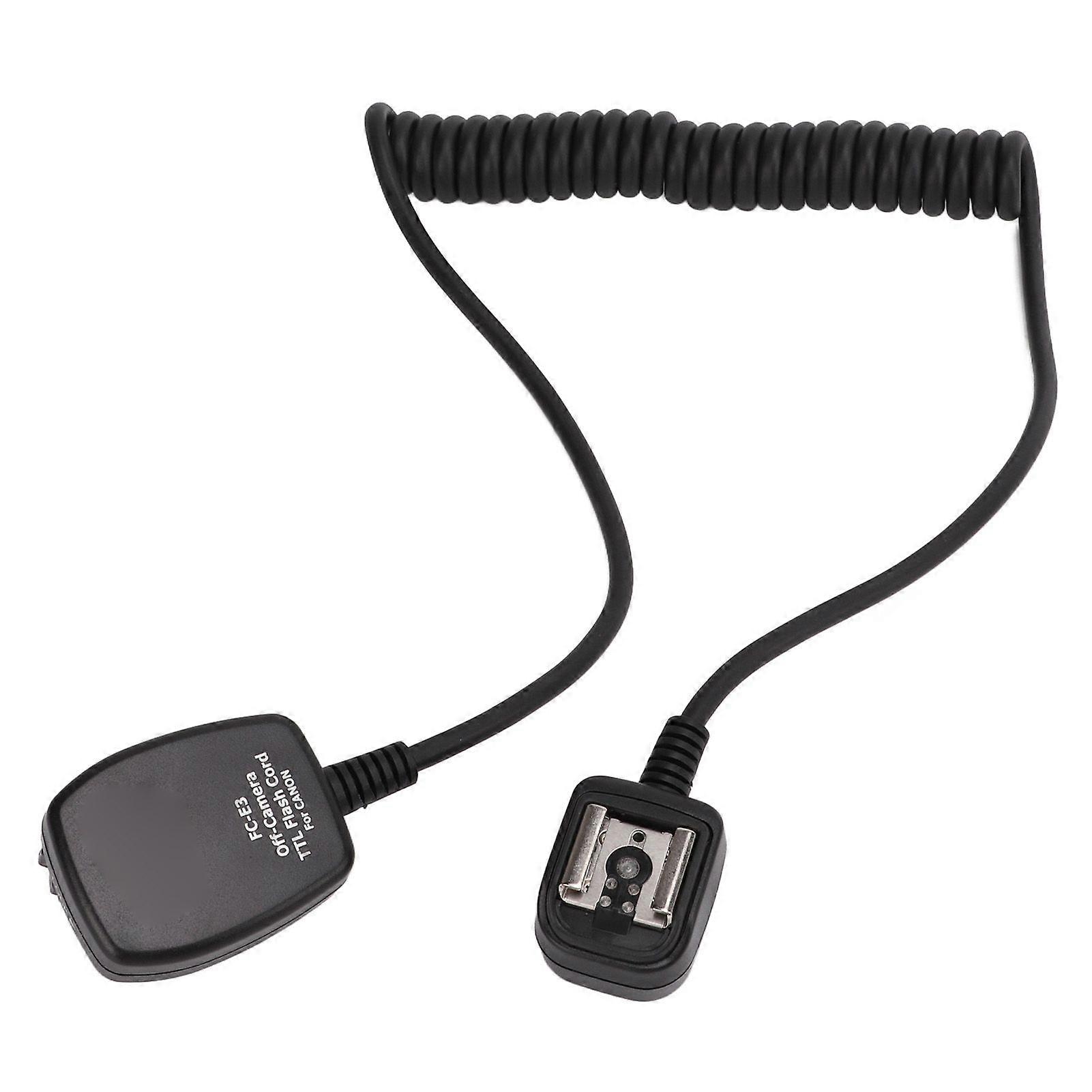 JJC Off Camera Flash Speedlite Cord 1.3m Camera TTL Sync Flash Extension Cord FCE3 Hot Shoe for 600EX RT 580EX II