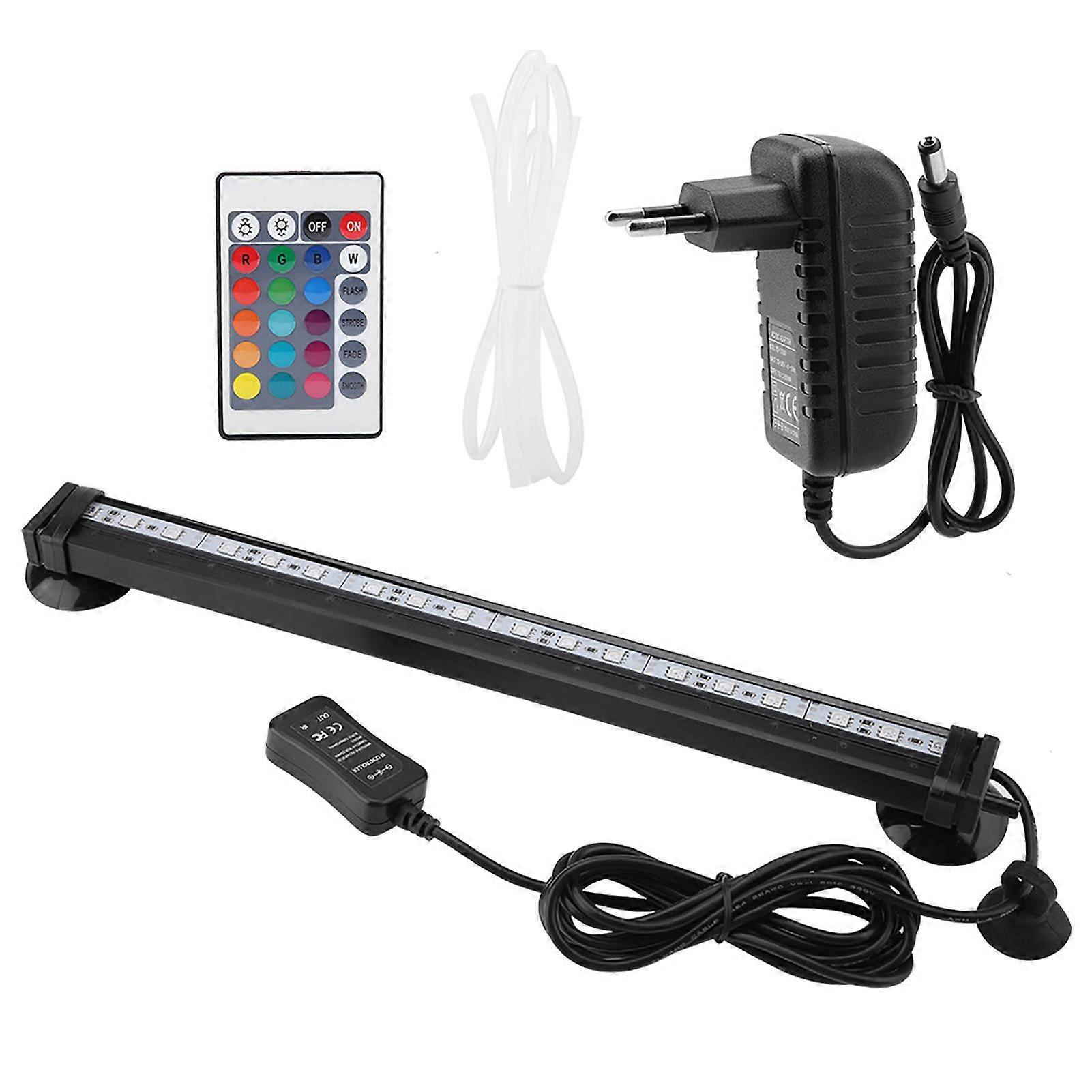 Fish Tank Bubble Light Underwater Led Light with Remote Control Aquarium Light Kit 31cm