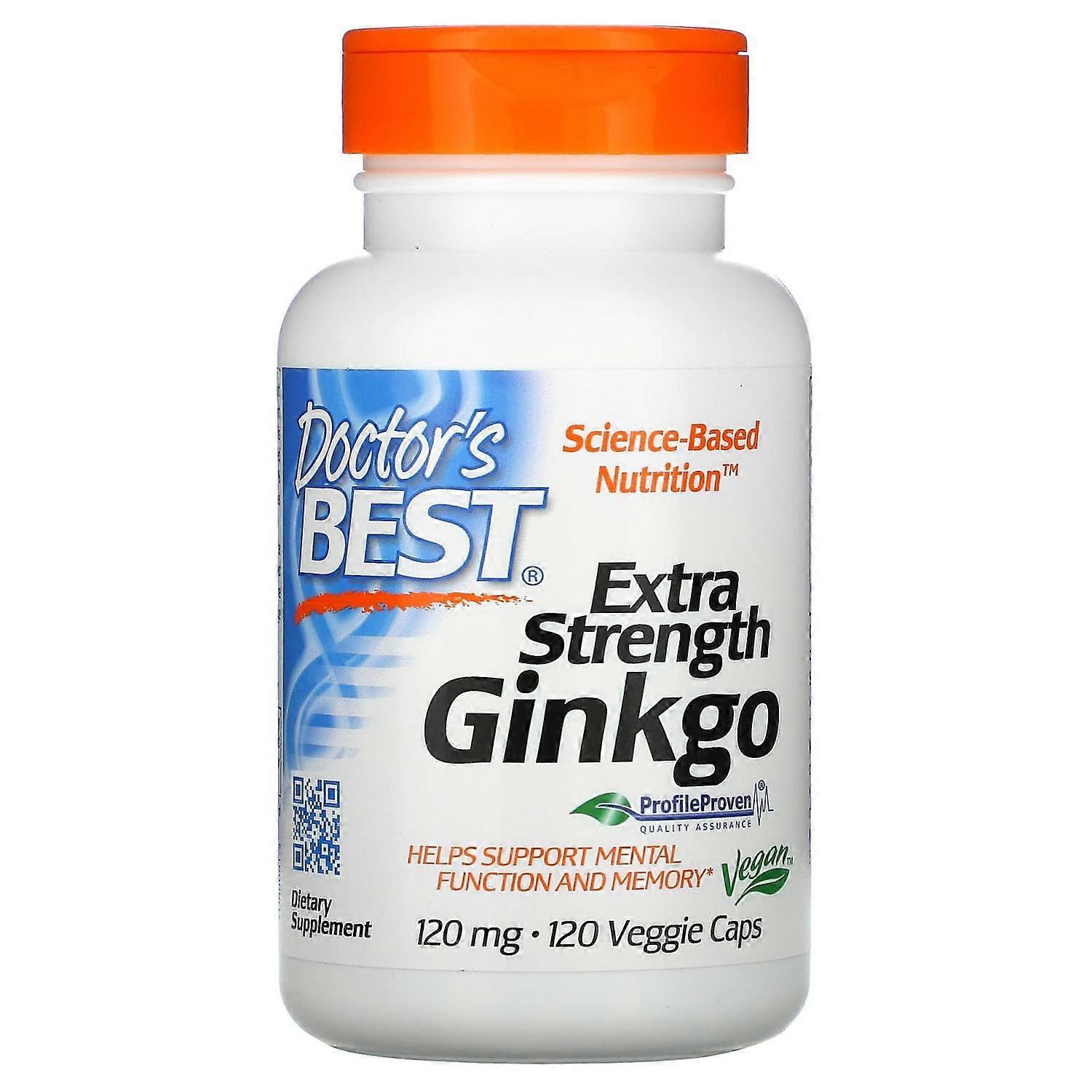 Doctor's Best, Extra Strength Ginkgo, 120 mg, 120 Veggie Caps