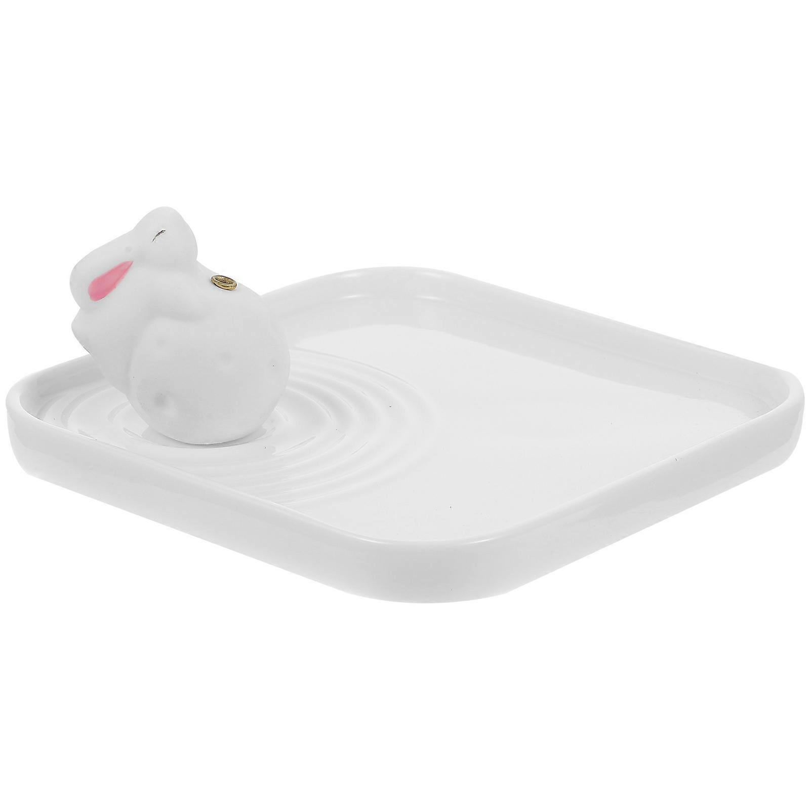 Cartoon Bunny Ceramic Incense Stick Holder for Relaxation 4Pcs Set