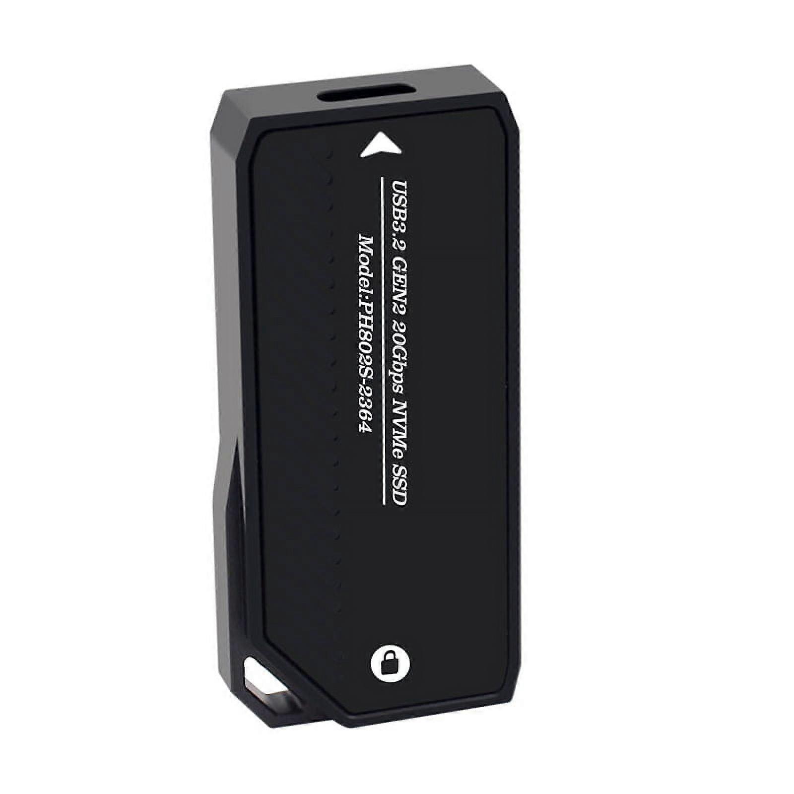 M.2 NVMe SSD Enclosure 20Gbps USB 3.0 Type C PCIe External Case USB3 M2 Storage Box Cover Solid State Hard Drive Disk,B