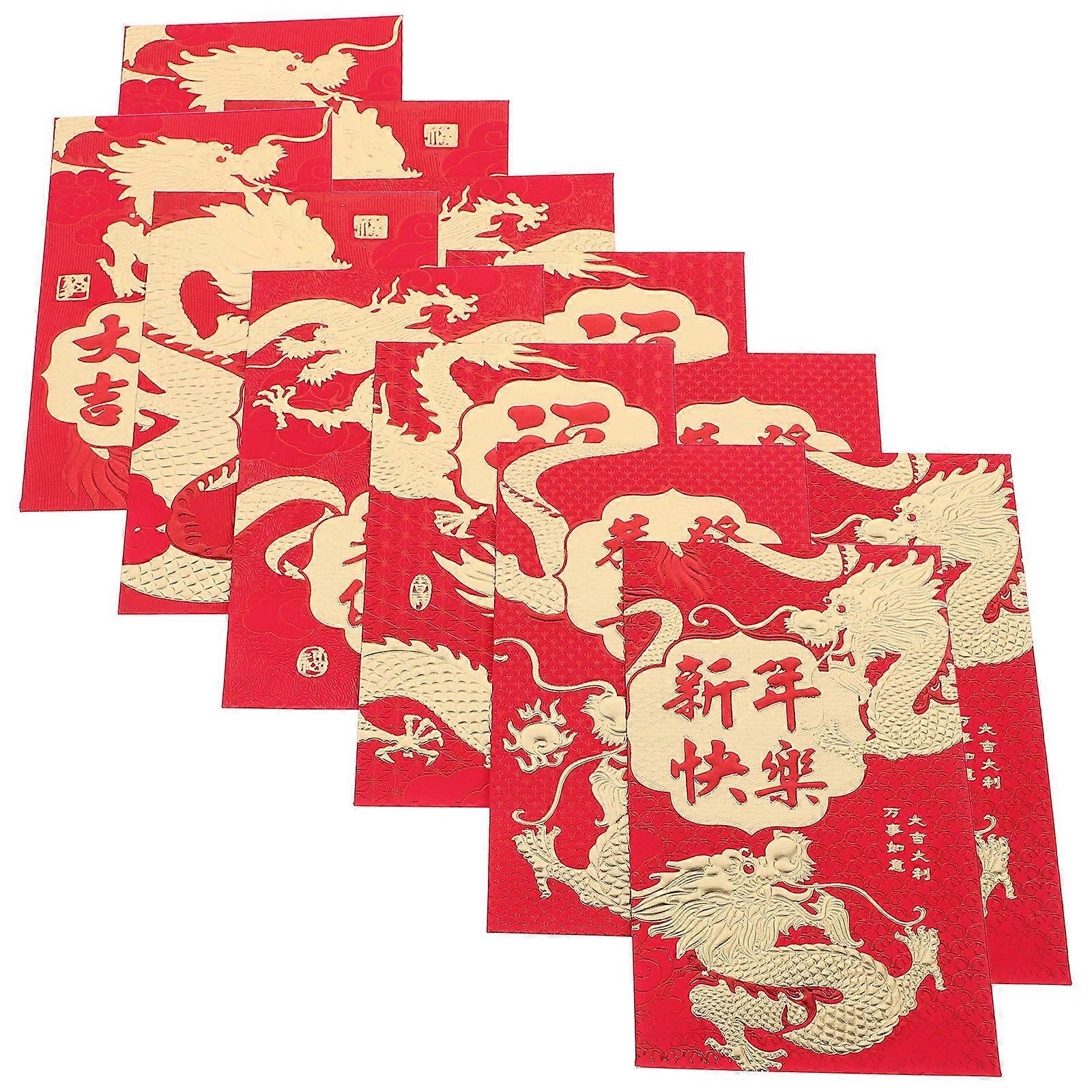 Year of Dragon Red Packets Paper Envelope for Spring Festival 150Pcs