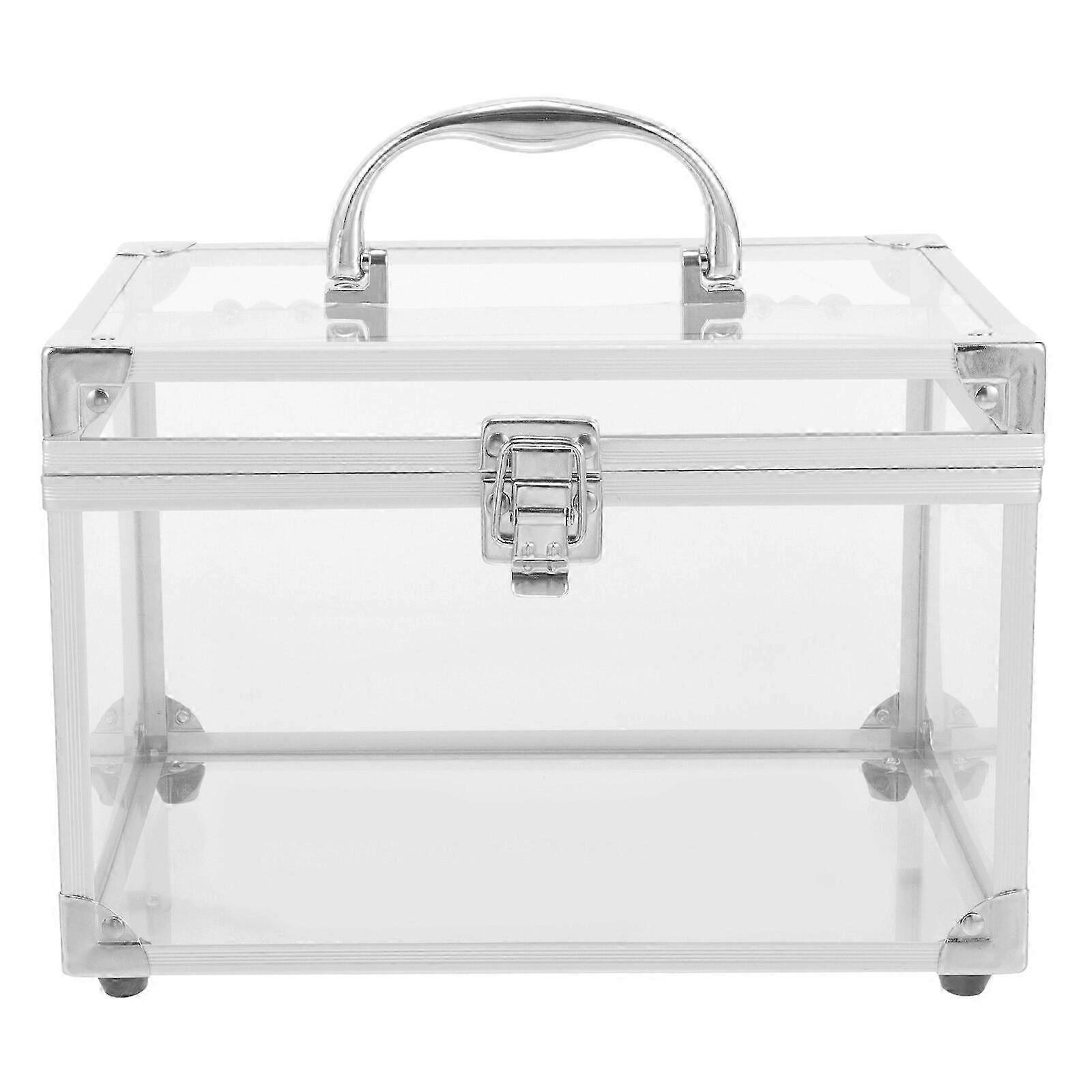 CD Storage Box DVD Storage Container CD Holder Portable CD Storage Organizer with Handle 26s