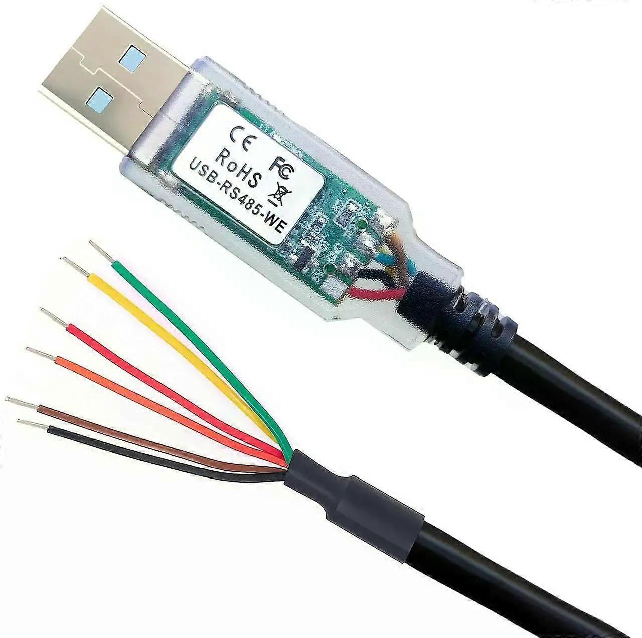 USB to RS485-WE Serial Cable, RS485-WE-1800-BT UART Serial Converter Cable,USB-RS485-WE Wire End,6 Way,1.8m/6ft