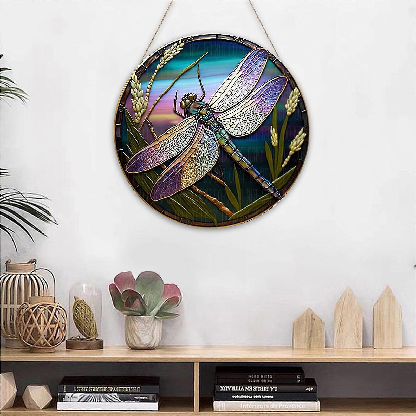 Upgrade Your Wall DéCor With A Round Wooden Hanging Board Showcasing An Enchanting Print