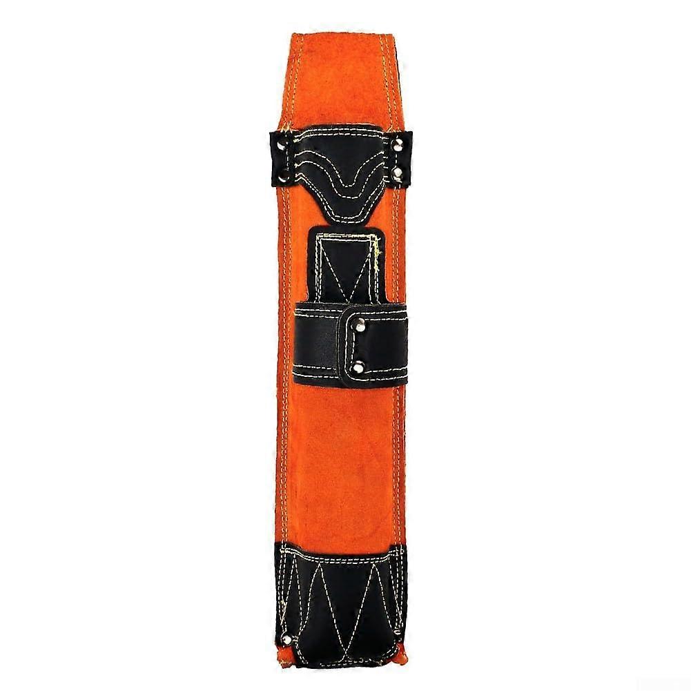 Thick Cowhide Welding Rod Holder Bag Flame Retardant Leather Drawstring Closure Secure Storage HeavyDuty