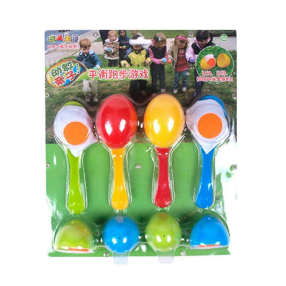 Children's 8Pcs Eggs And Spoons Balance Toys Promoting Exercise And Hands-On Ability In