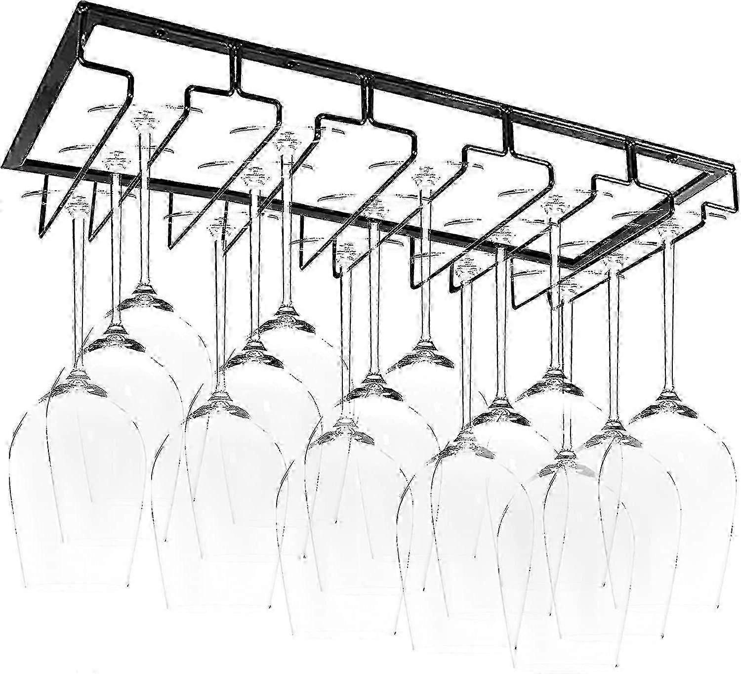 Hanging Wine Glass Holder with 5 Rails - Ideal for Bars, Wine Cabinets & Kitchens