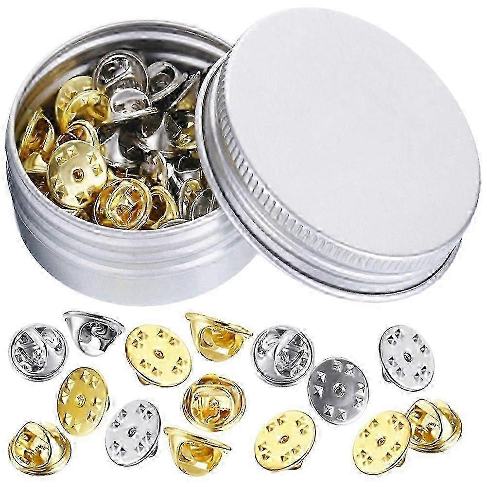 1 Box of Multi-use Pin Backs Decorative Pin Back Clasp Replaceable Pin Backs Flat Clasp