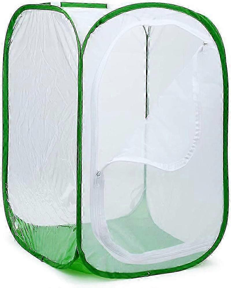 Foldable butterfly habitat cage for breeding insects