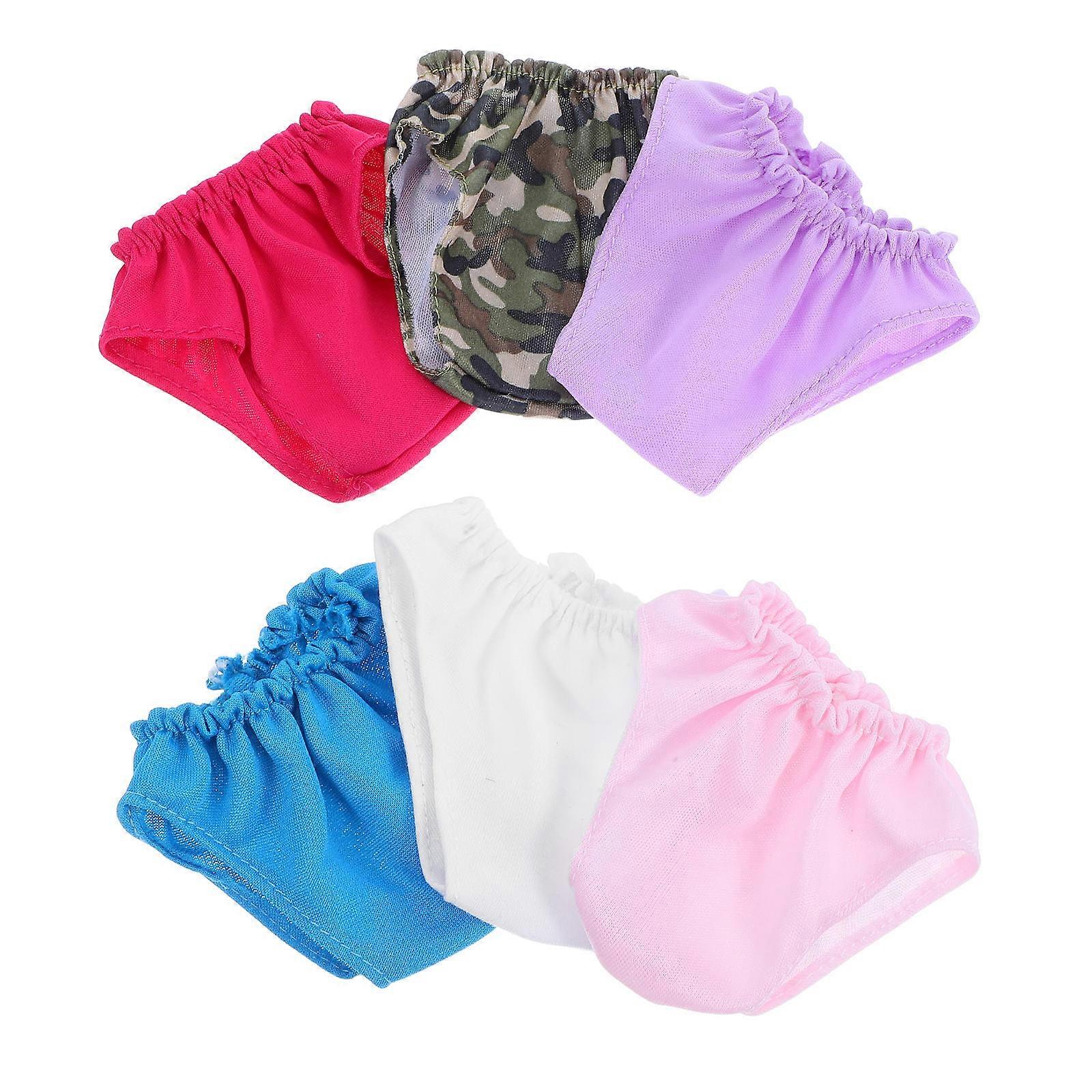 Reusable Doll Diaper Mini Clothes for Dressing Up 18Pcs Assorted Fabric