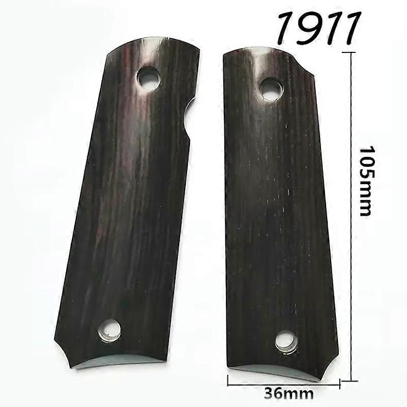 1 Pair Natural Ebony Wood Custom Made Grip Handle Scale Patches Replacement For 1911 Models DIY Making Repair Accessories Slabs