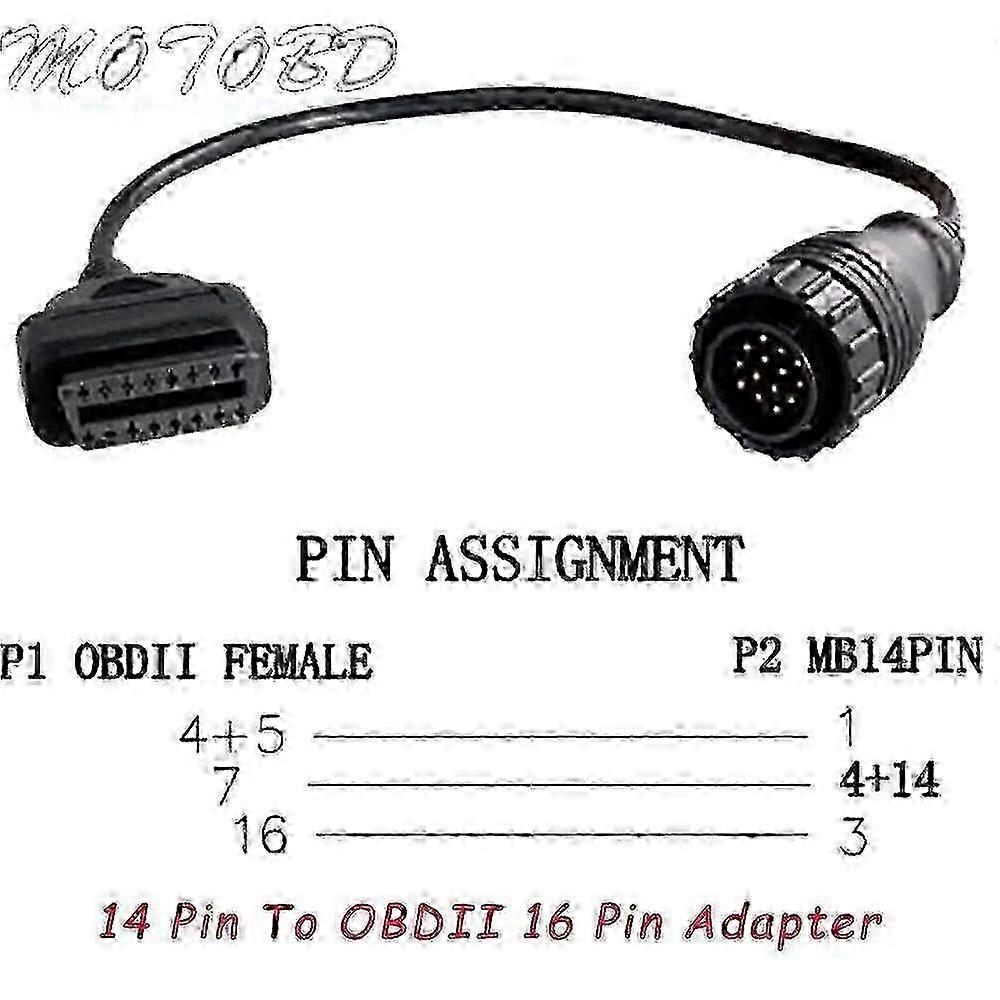 Sprinter 14 Pin to 16 Pin OBD2 Diagnostic Cable Adapter ST1M047 Edition 0719